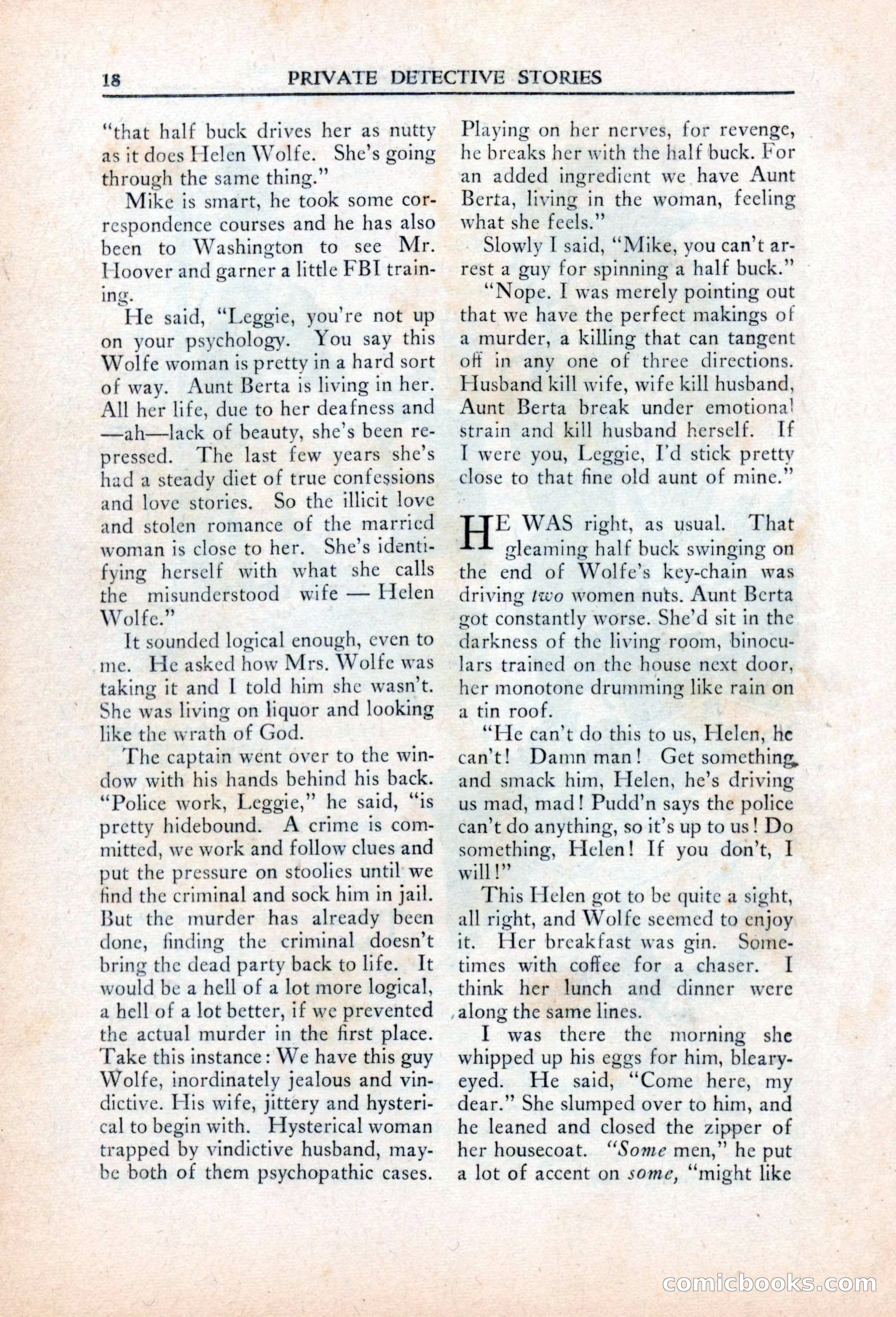 Private Detective Stories, March 1942 — page 20 of 132