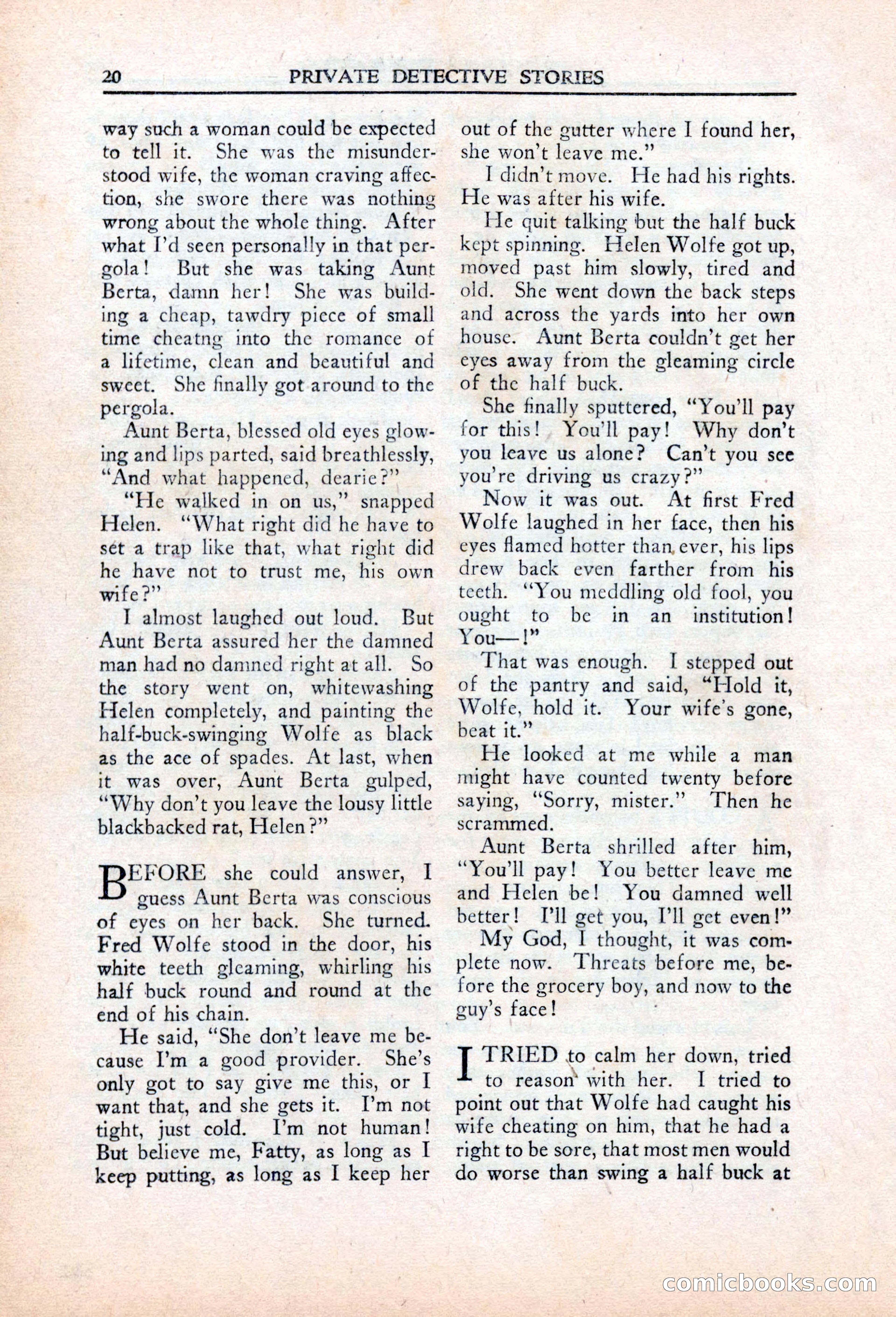Private Detective Stories, March 1942 — page 22 of 132