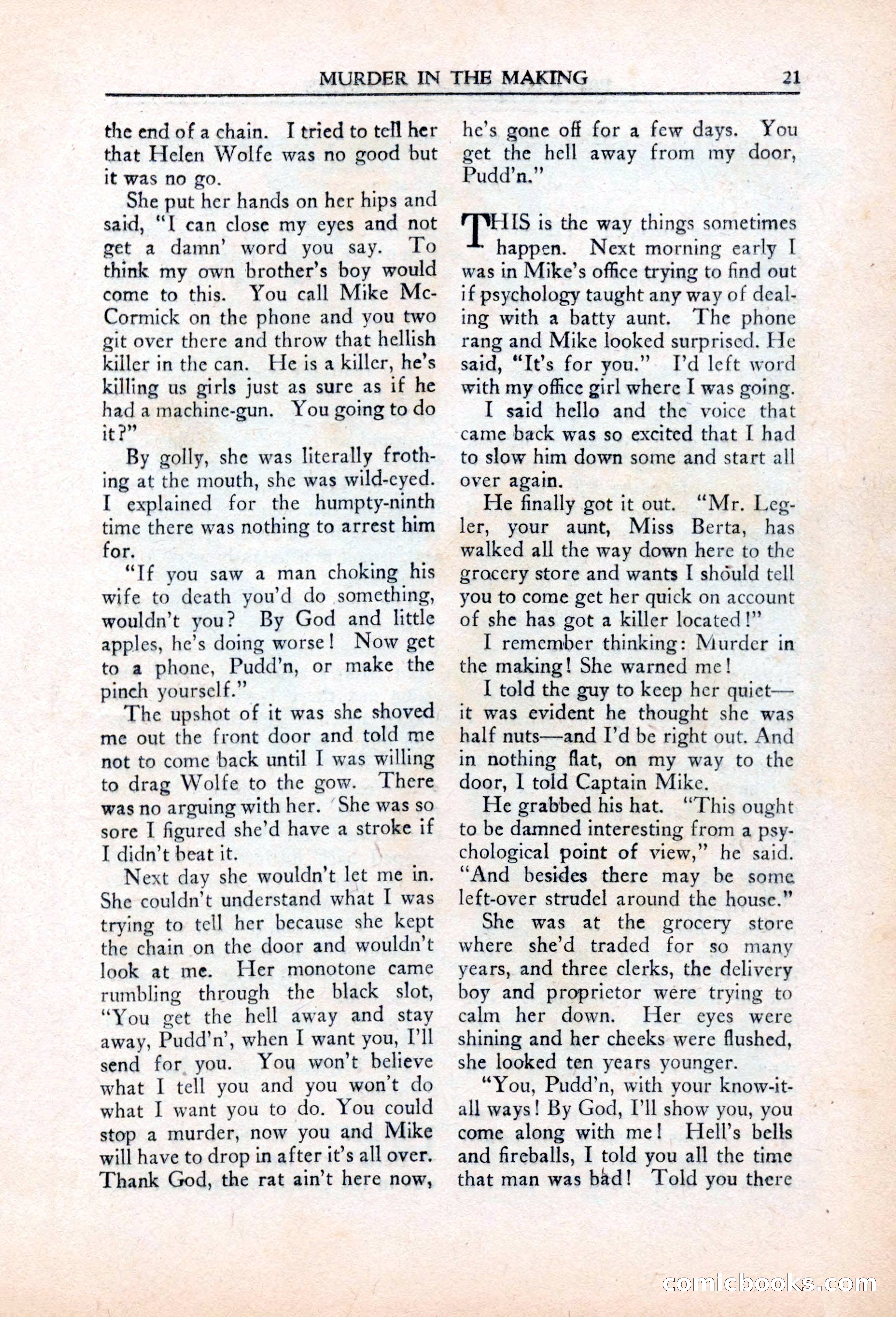 Private Detective Stories, March 1942 — page 23 of 132