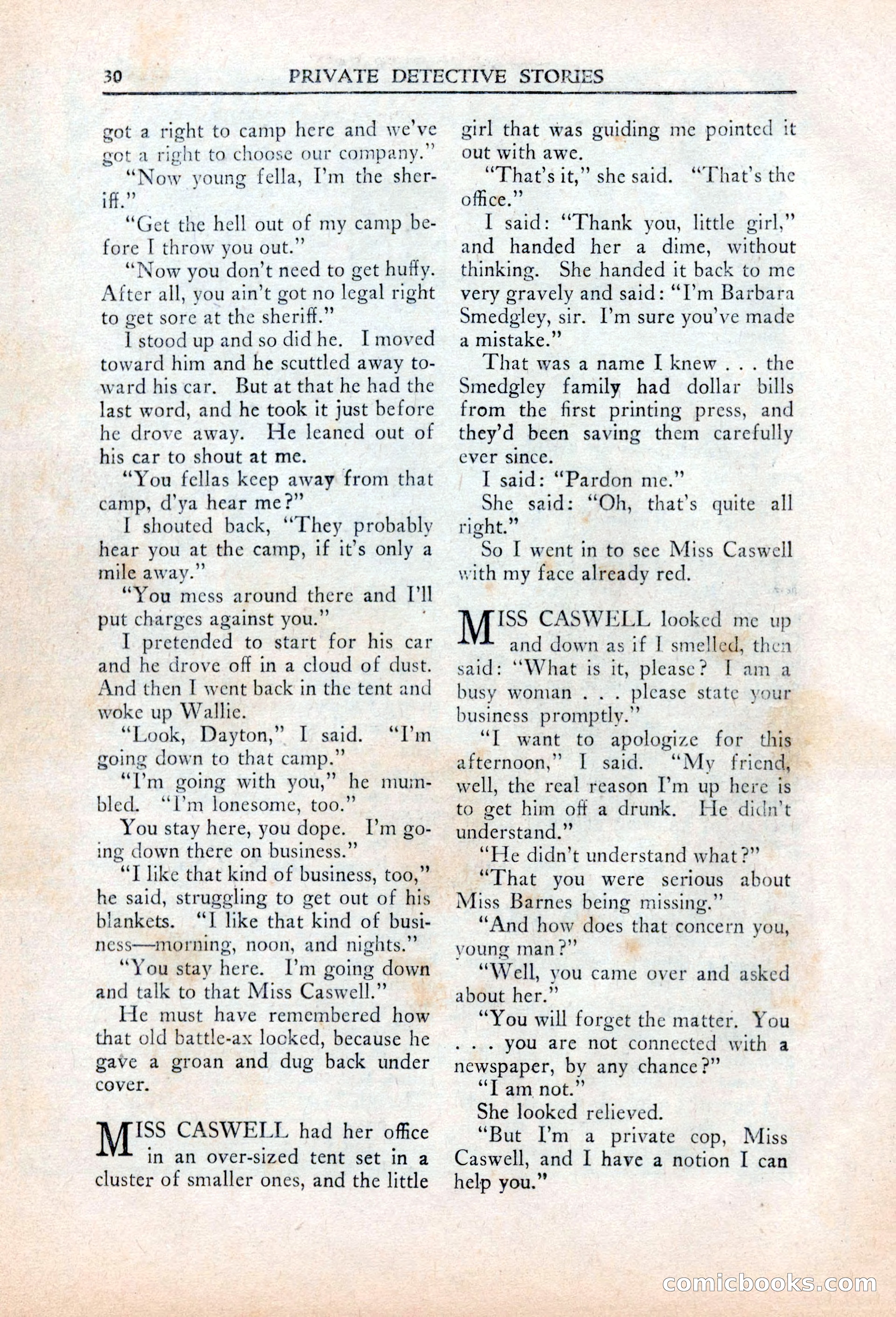 Private Detective Stories, March 1942 — page 32 of 132