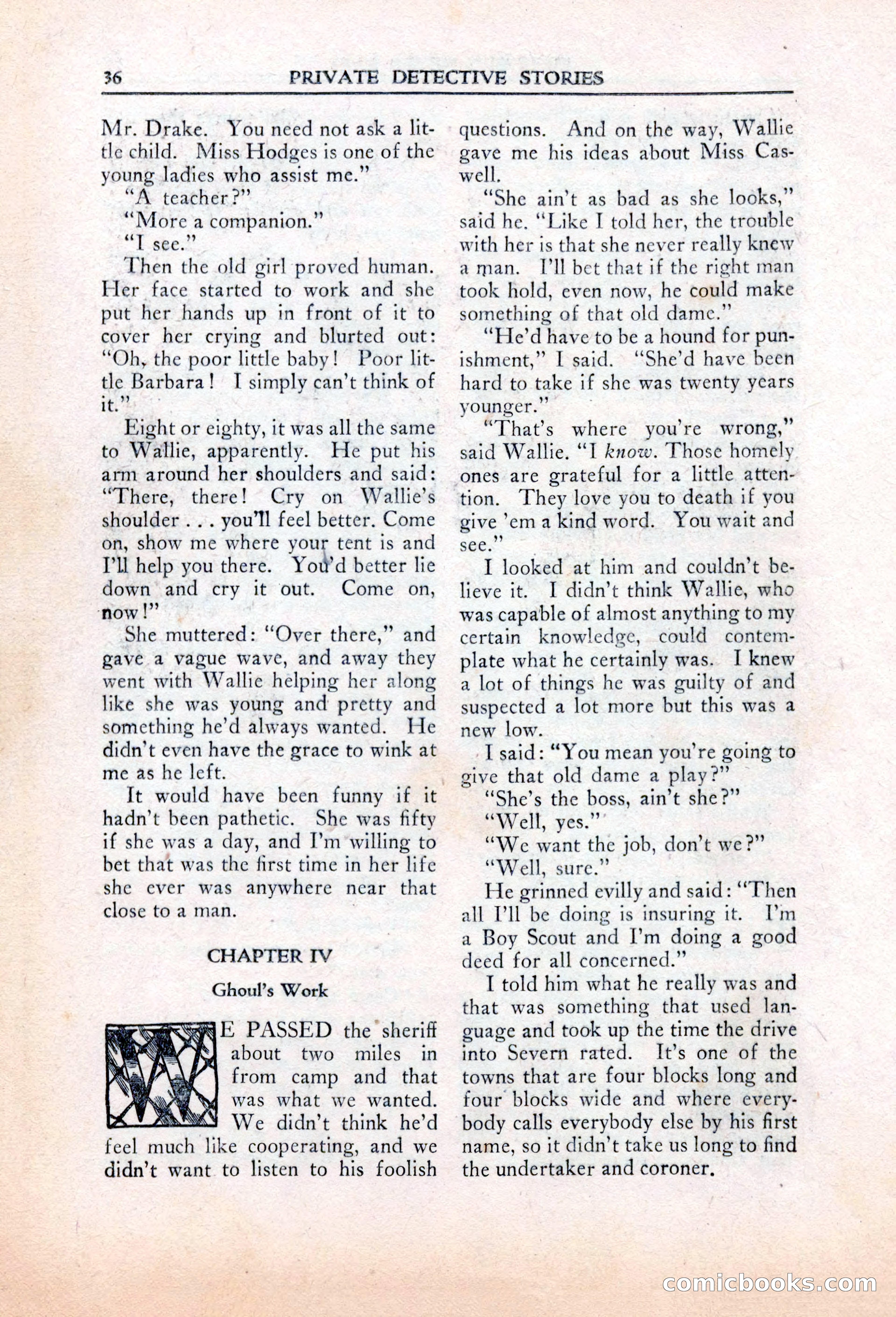 Private Detective Stories, March 1942 — page 38 of 132