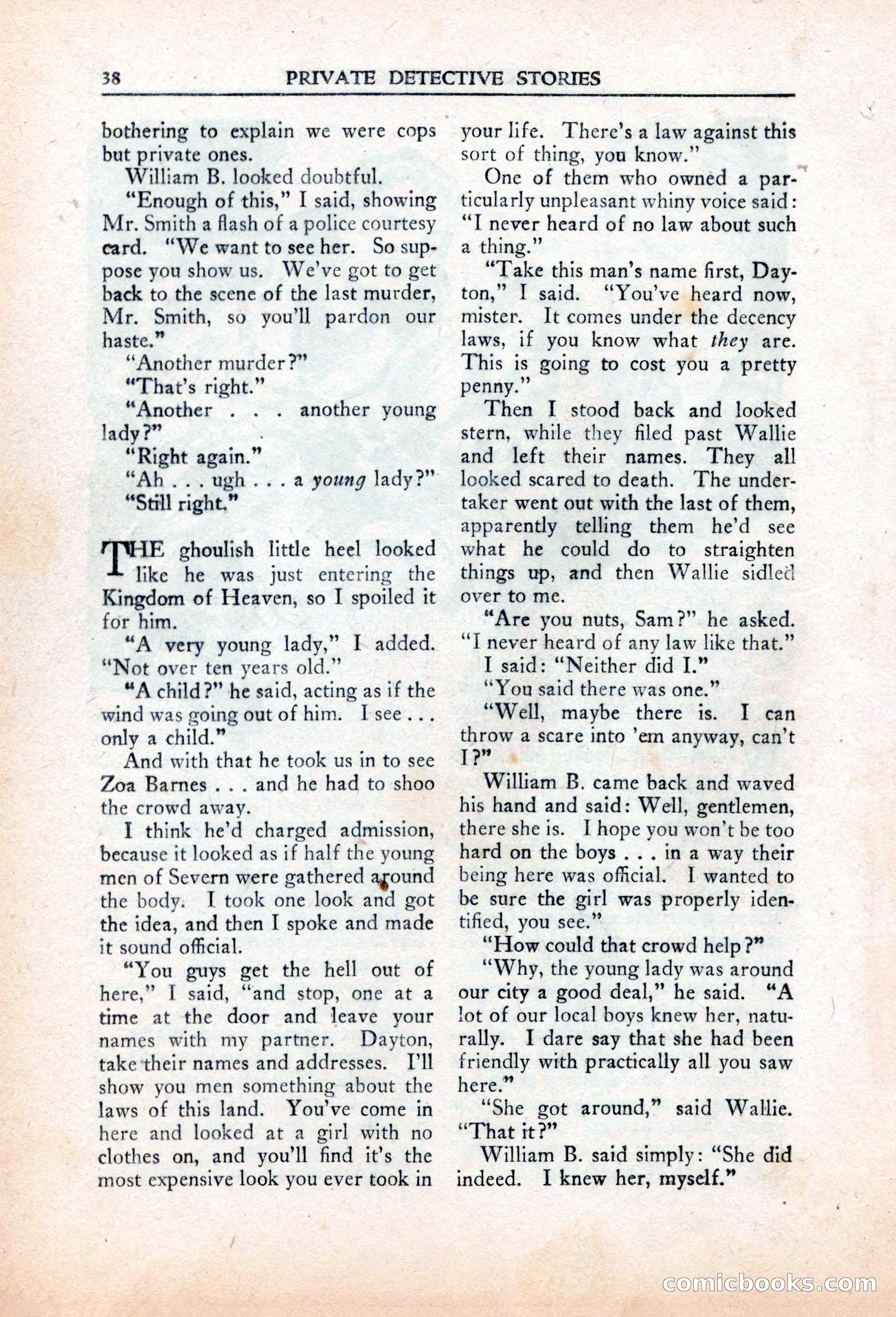 Private Detective Stories, March 1942 — page 40 of 132
