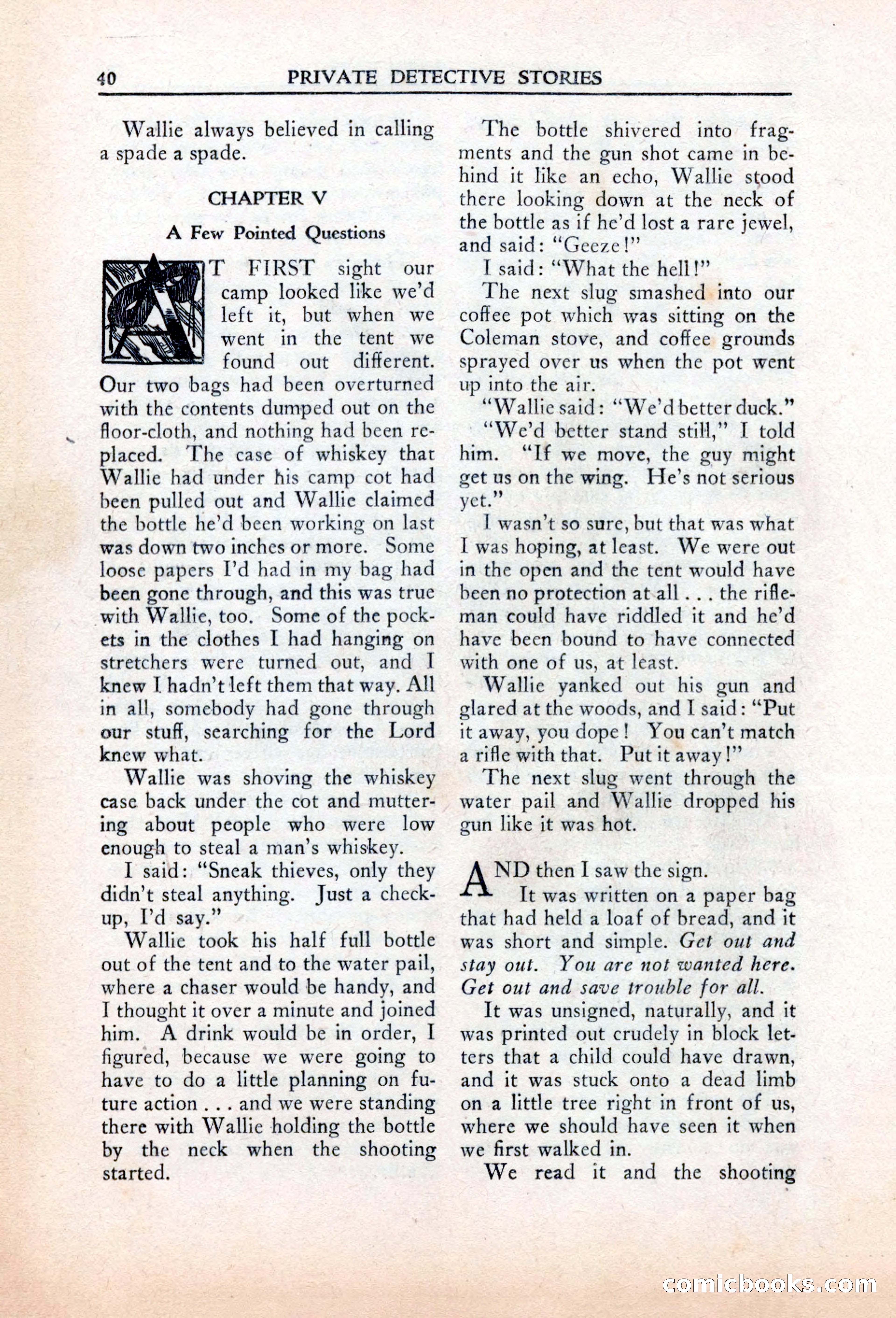 Private Detective Stories, March 1942 — page 42 of 132