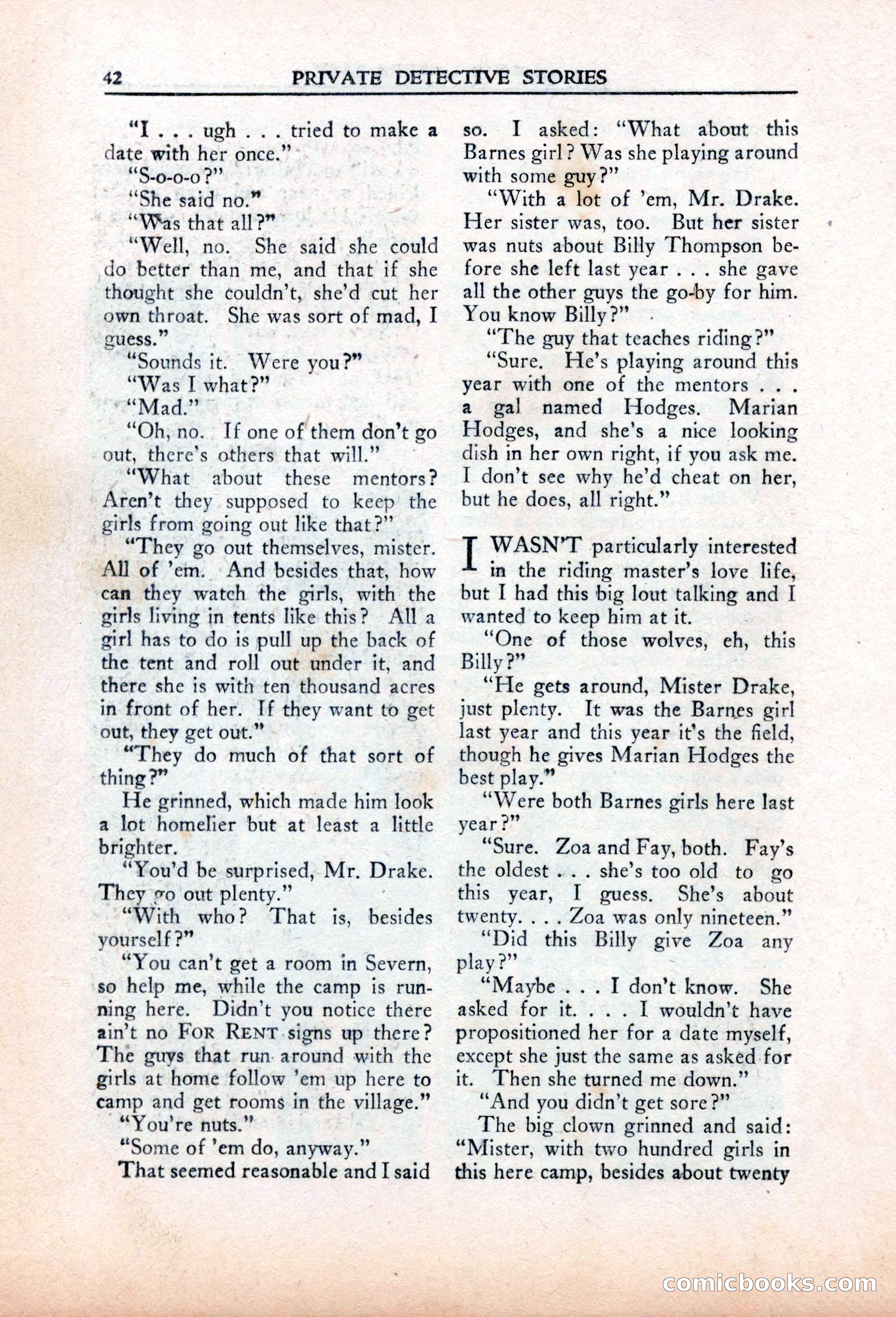 Private Detective Stories, March 1942 — page 44 of 132