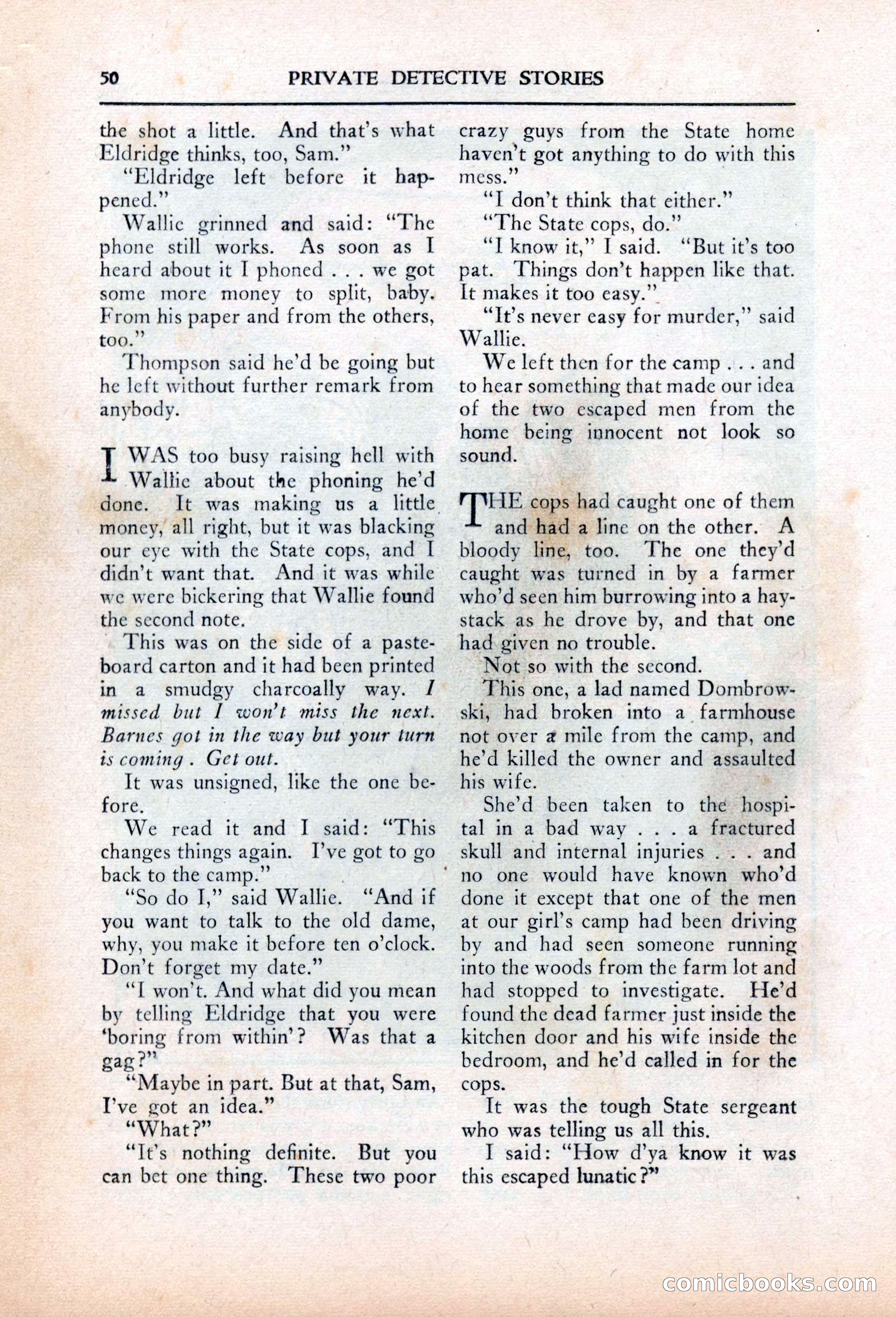 Private Detective Stories, March 1942 — page 52 of 132