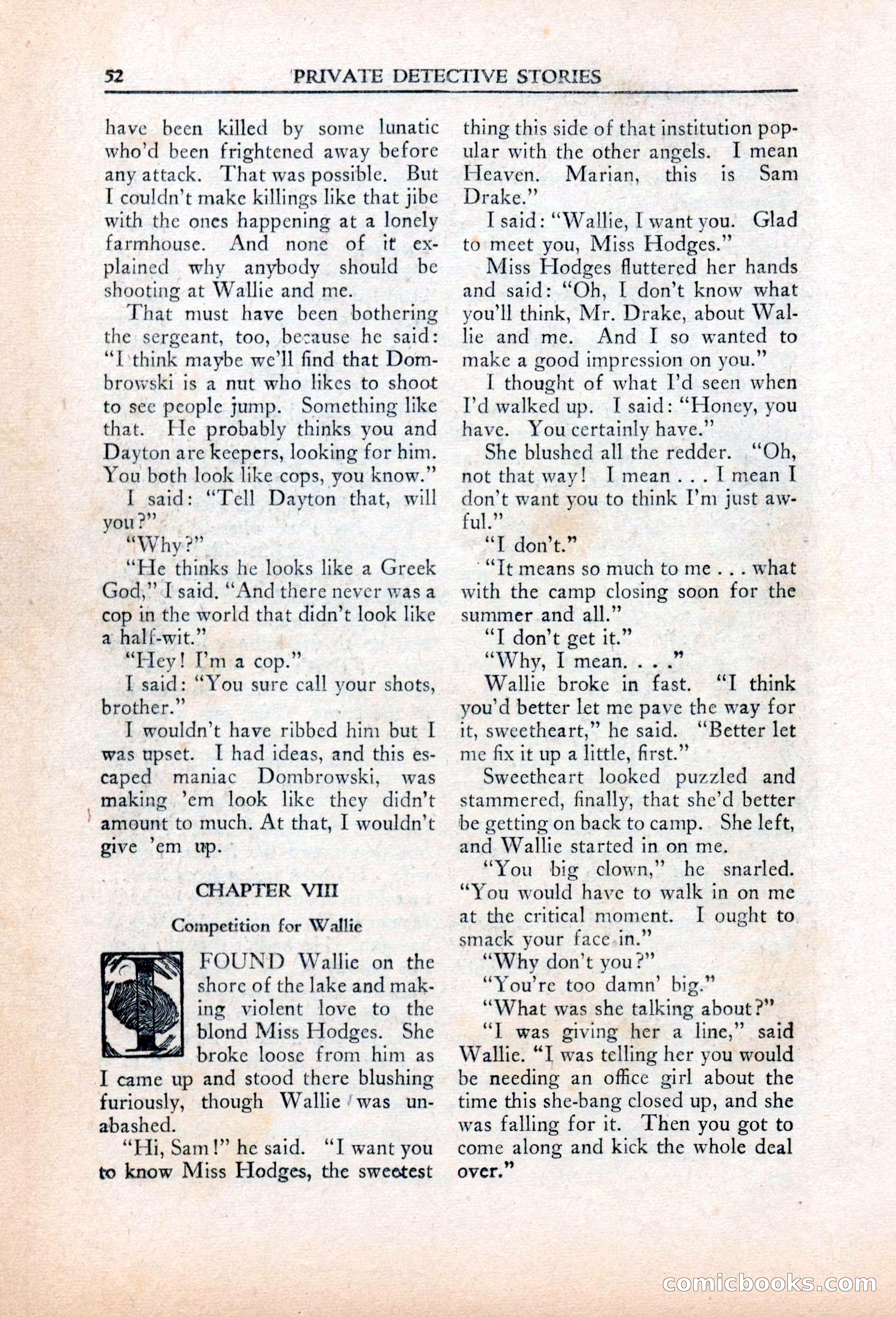 Private Detective Stories, March 1942 — page 54 of 132