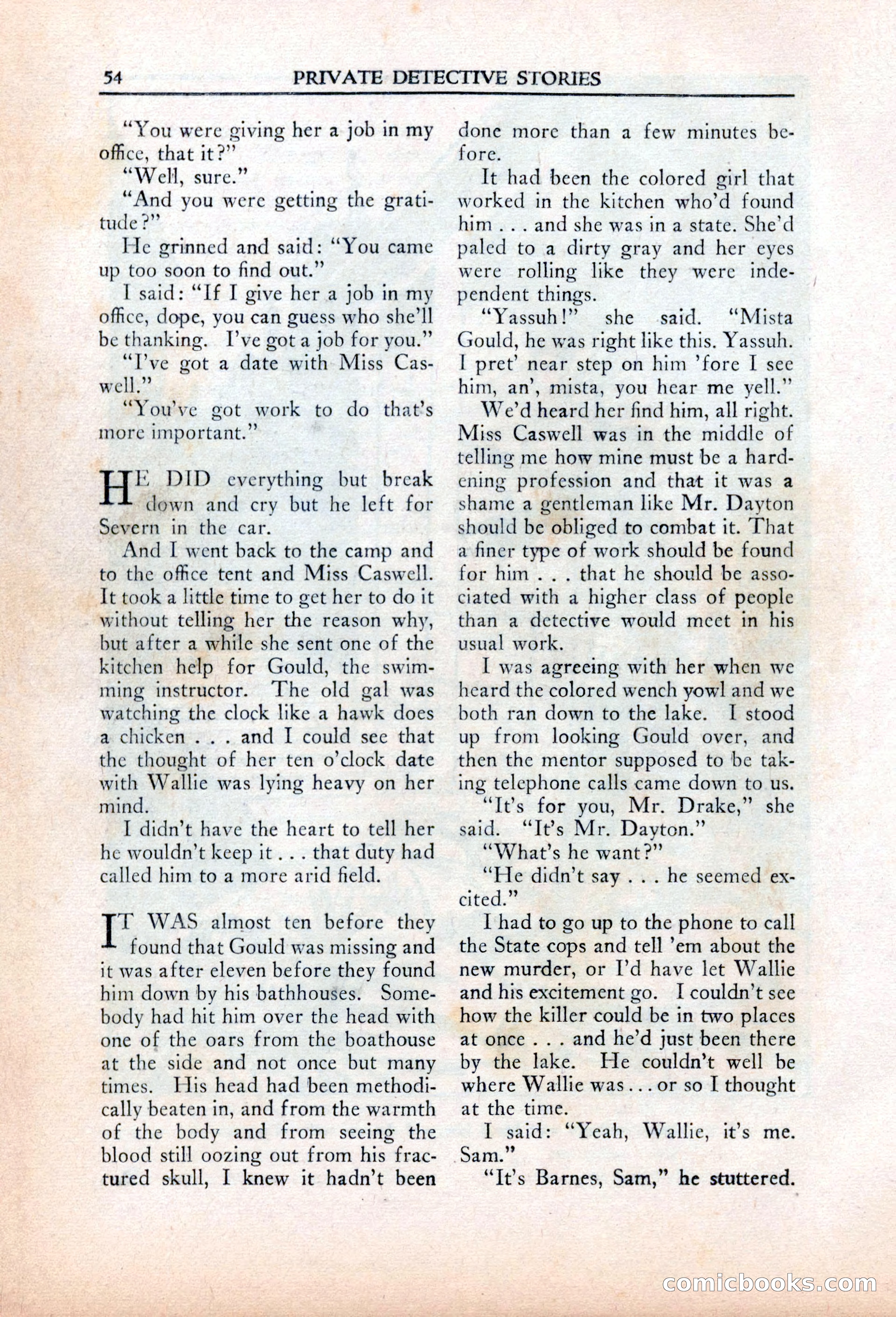 Private Detective Stories, March 1942 — page 56 of 132
