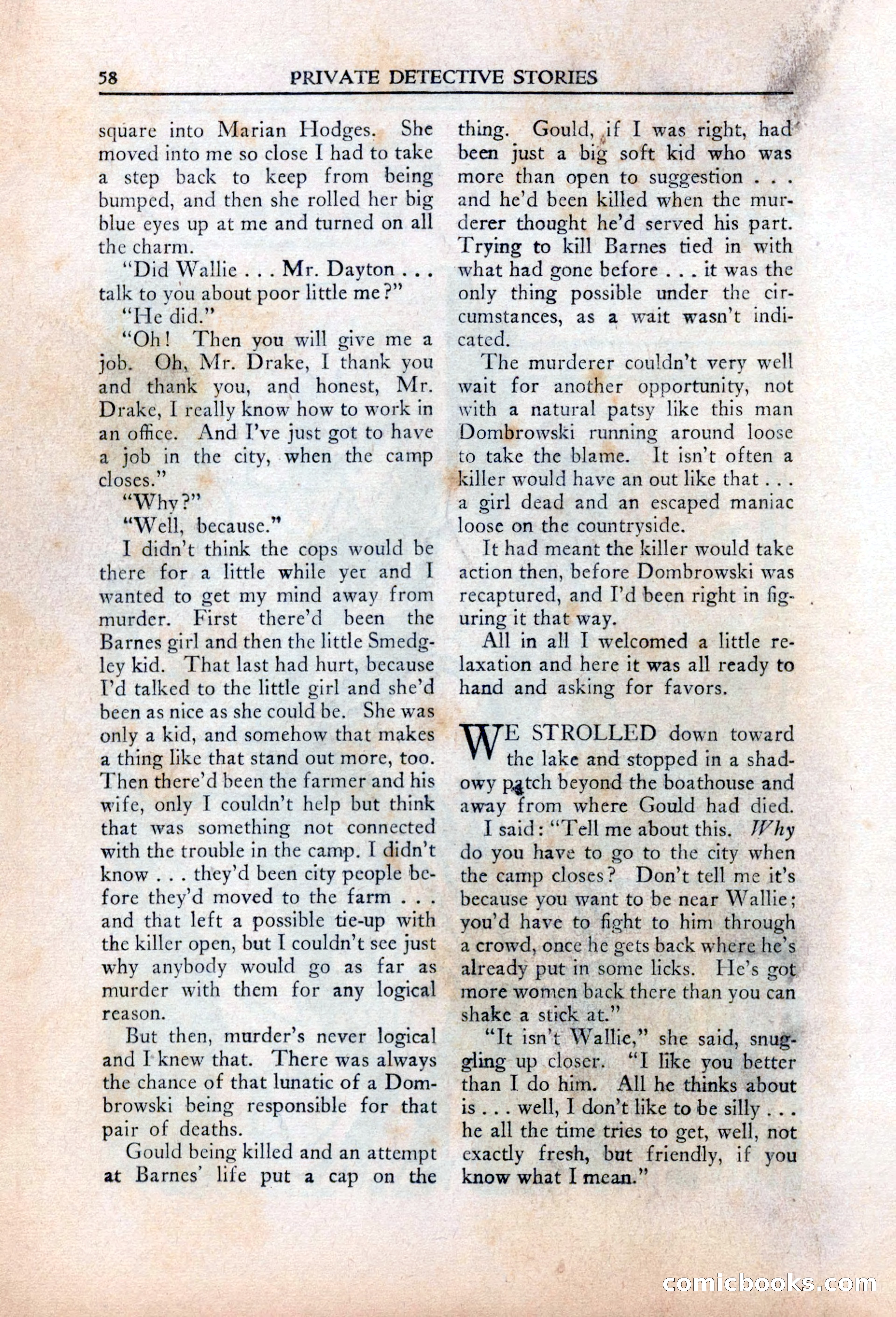 Private Detective Stories, March 1942 — page 60 of 132