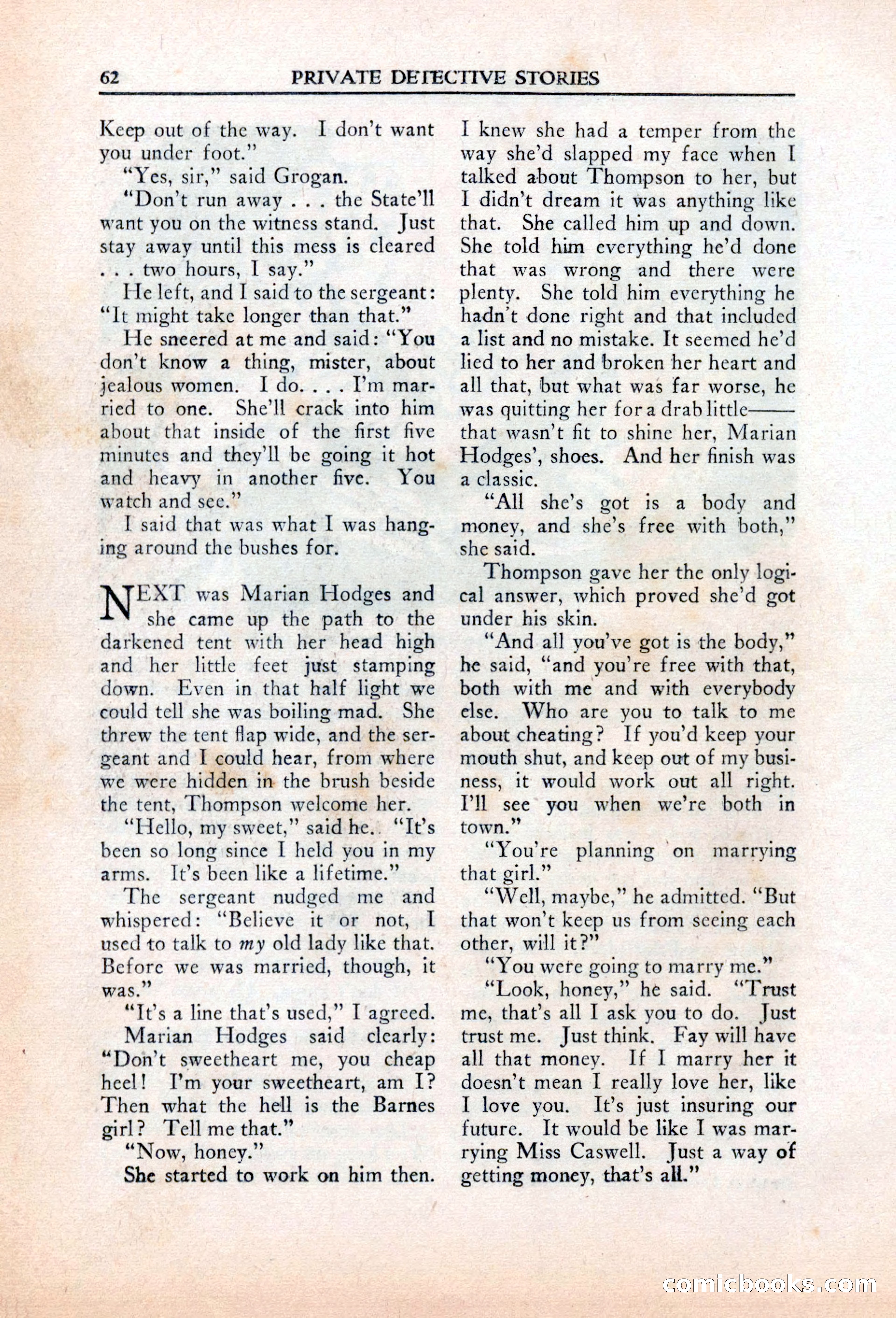 Private Detective Stories, March 1942 — page 64 of 132