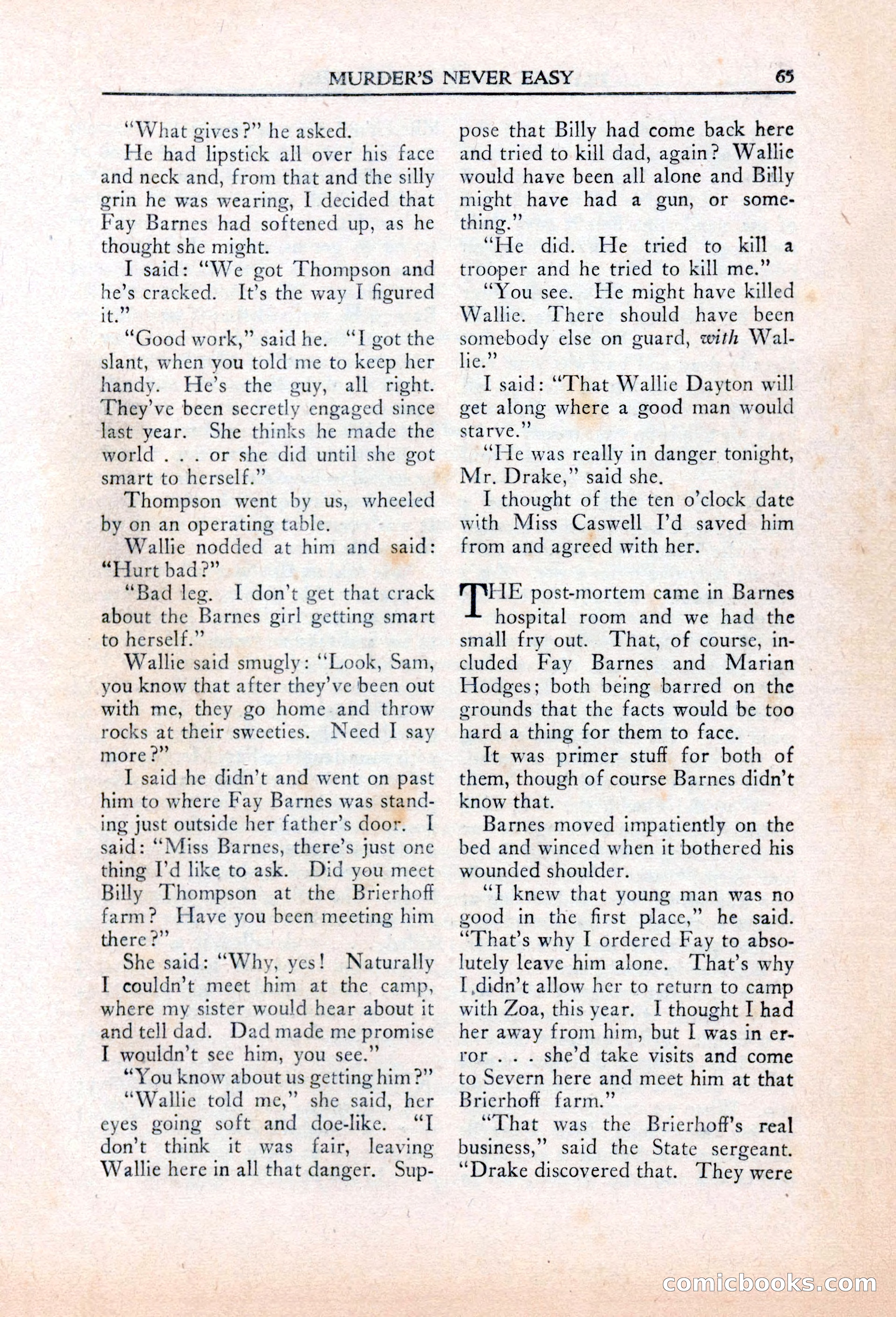 Private Detective Stories, March 1942 — page 67 of 132