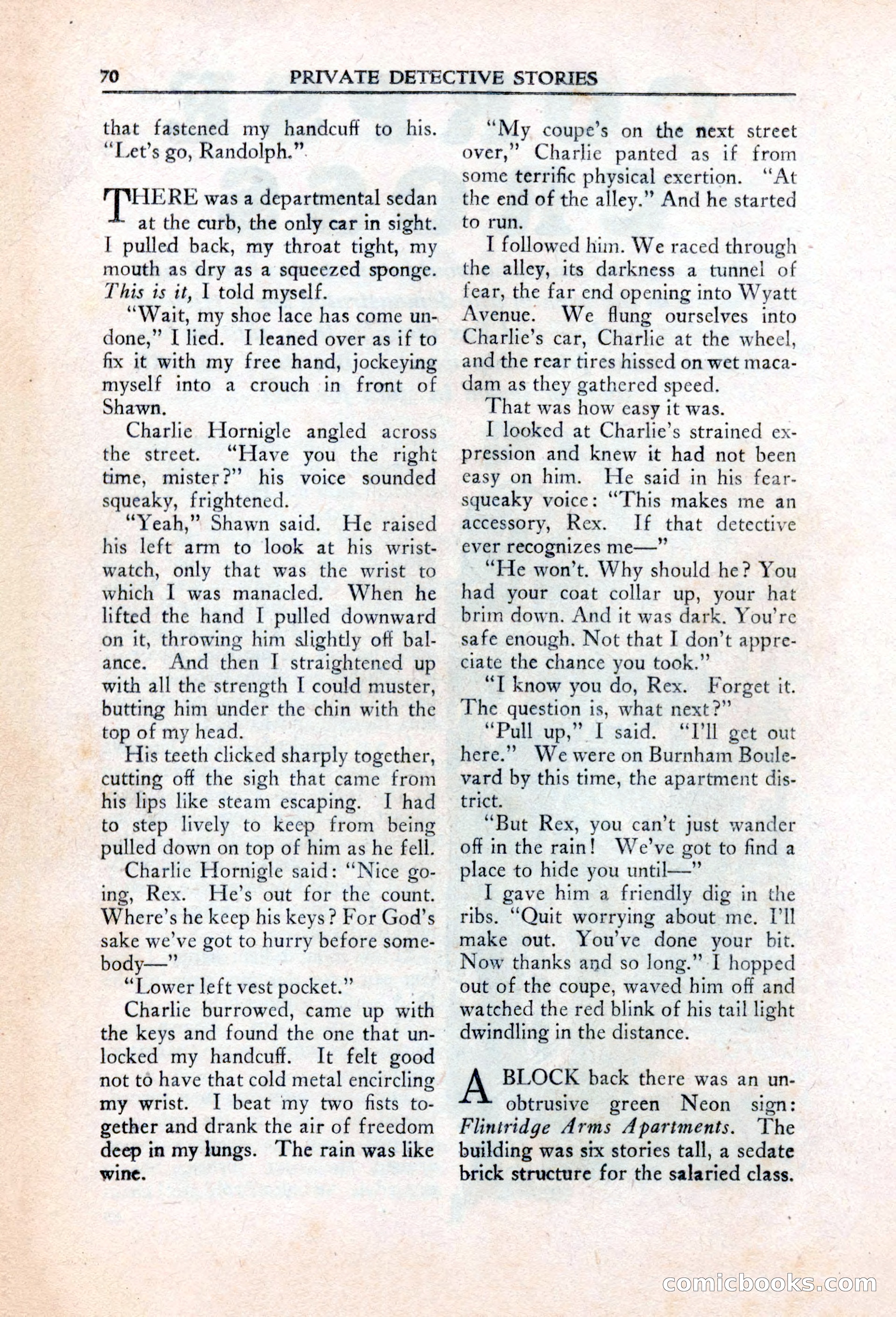 Private Detective Stories, March 1942 — page 72 of 132