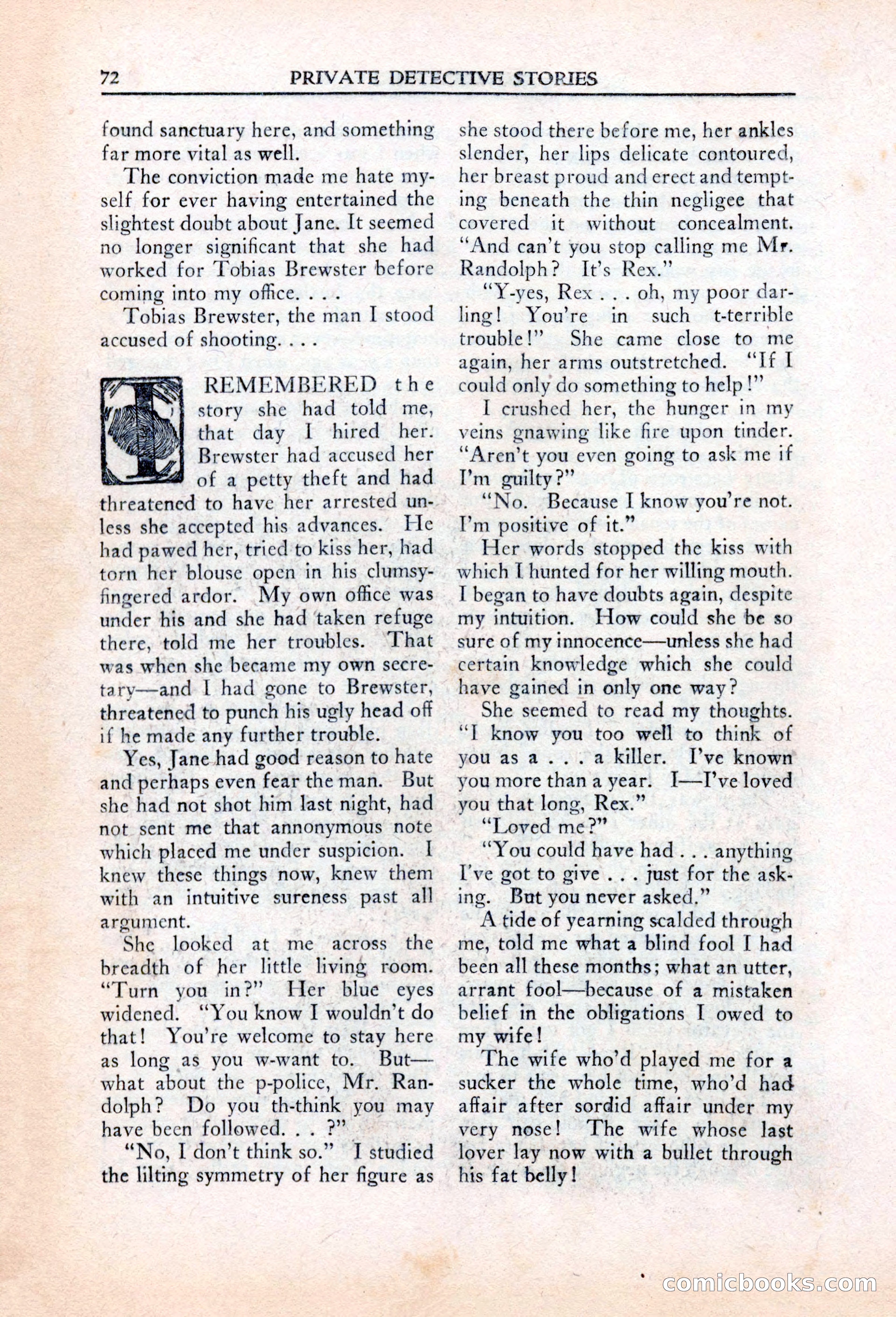 Private Detective Stories, March 1942 — page 74 of 132