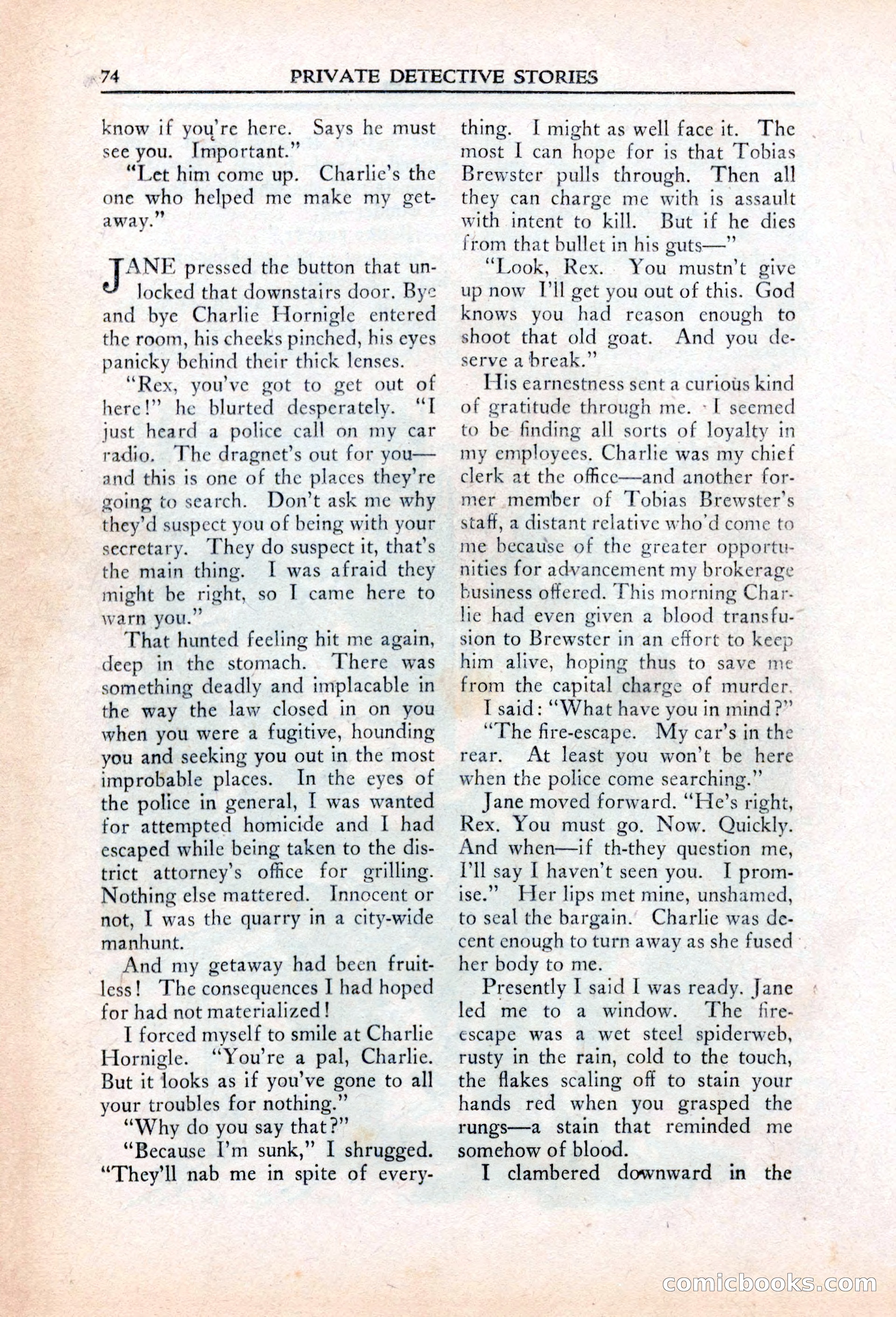 Private Detective Stories, March 1942 — page 76 of 132