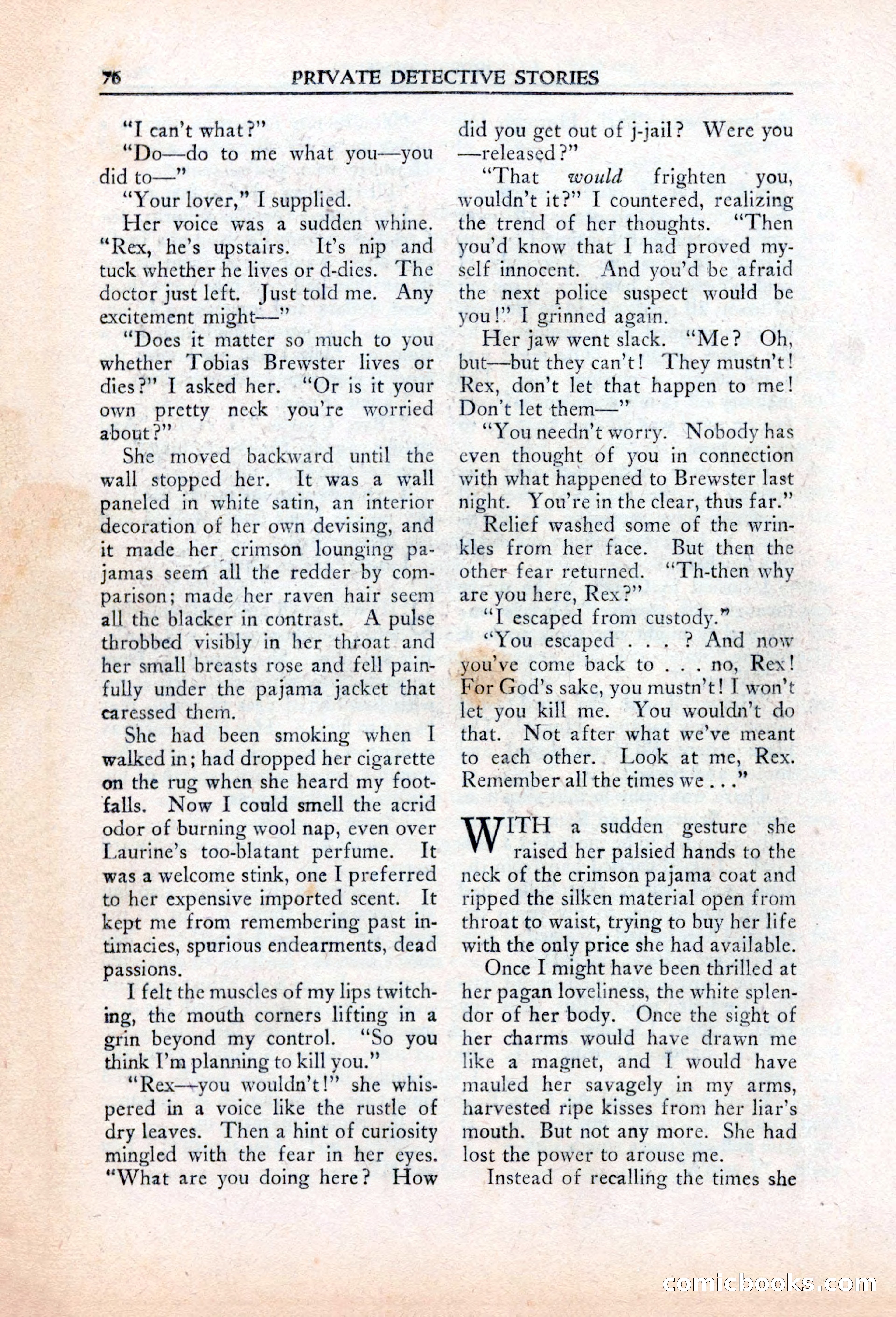 Private Detective Stories, March 1942 — page 78 of 132