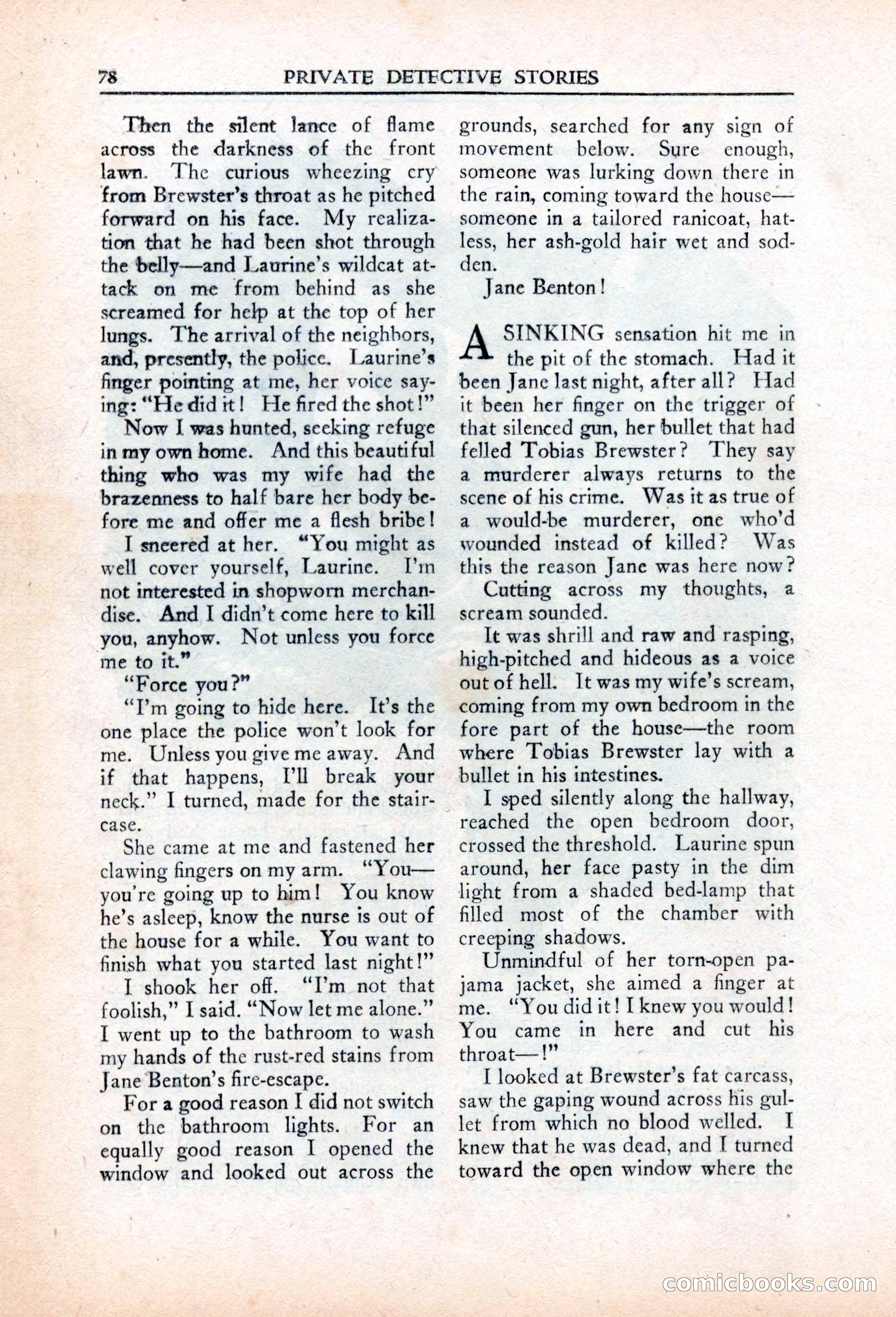 Private Detective Stories, March 1942 — page 80 of 132