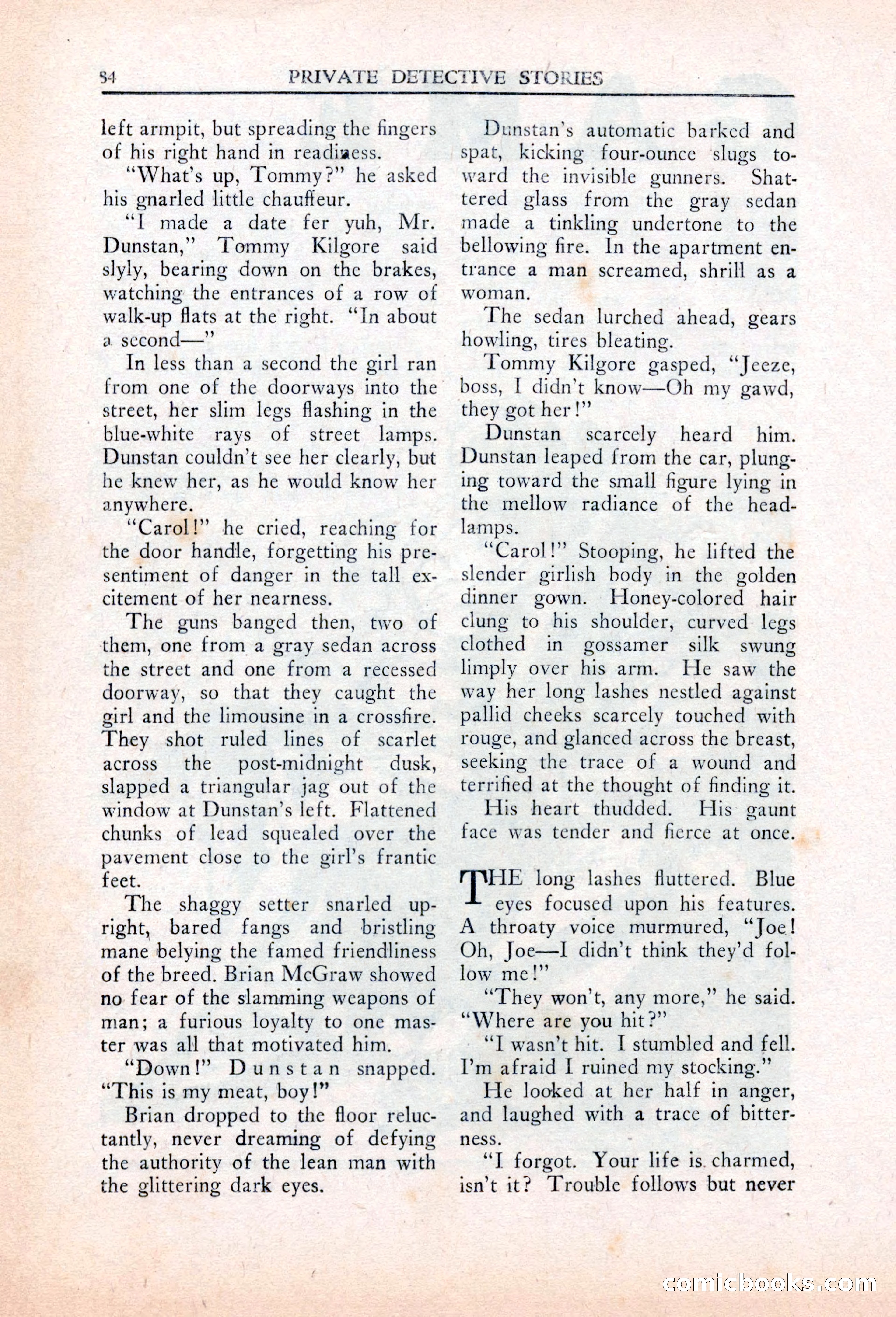 Private Detective Stories, March 1942 — page 86 of 132