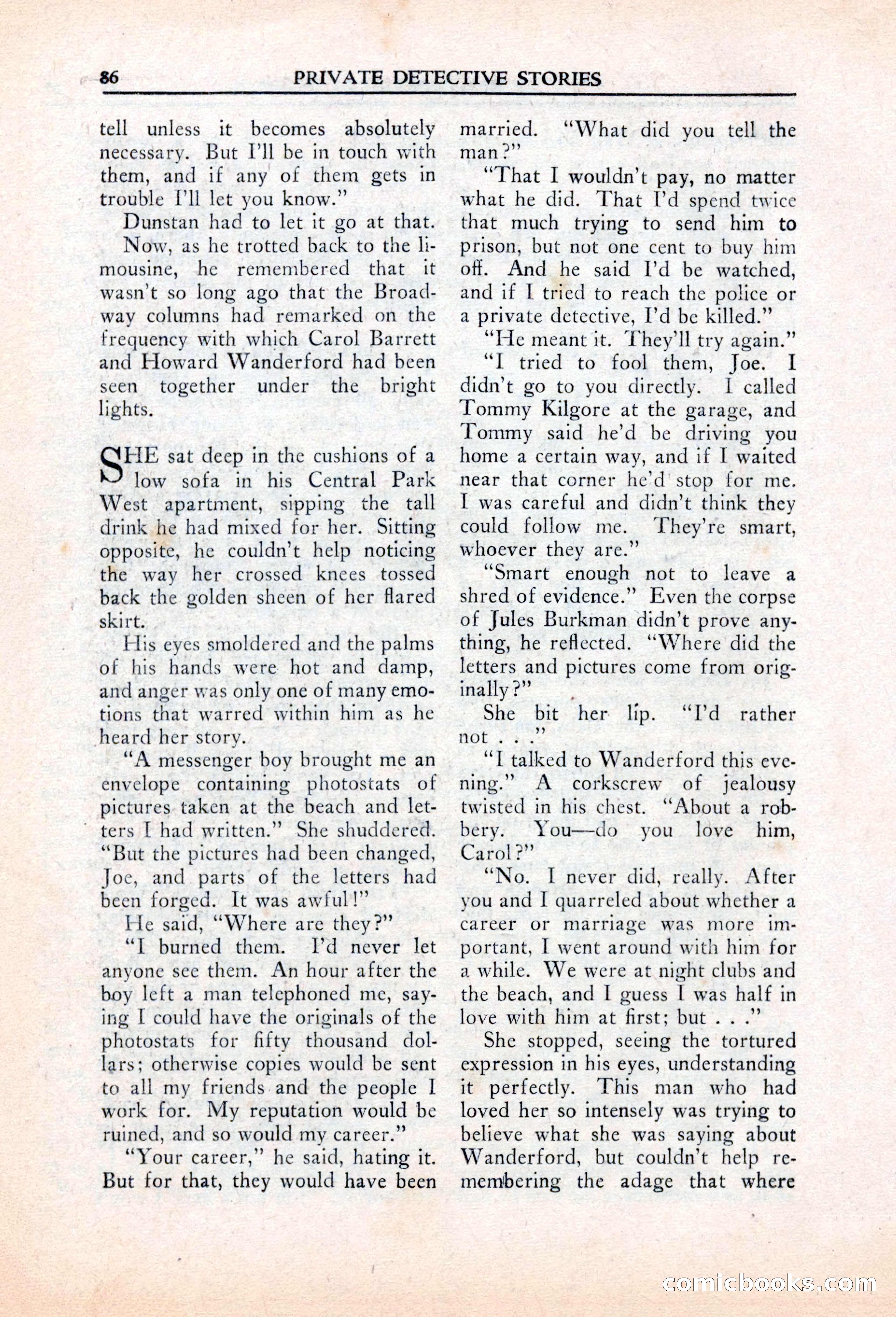 Private Detective Stories, March 1942 — page 88 of 132