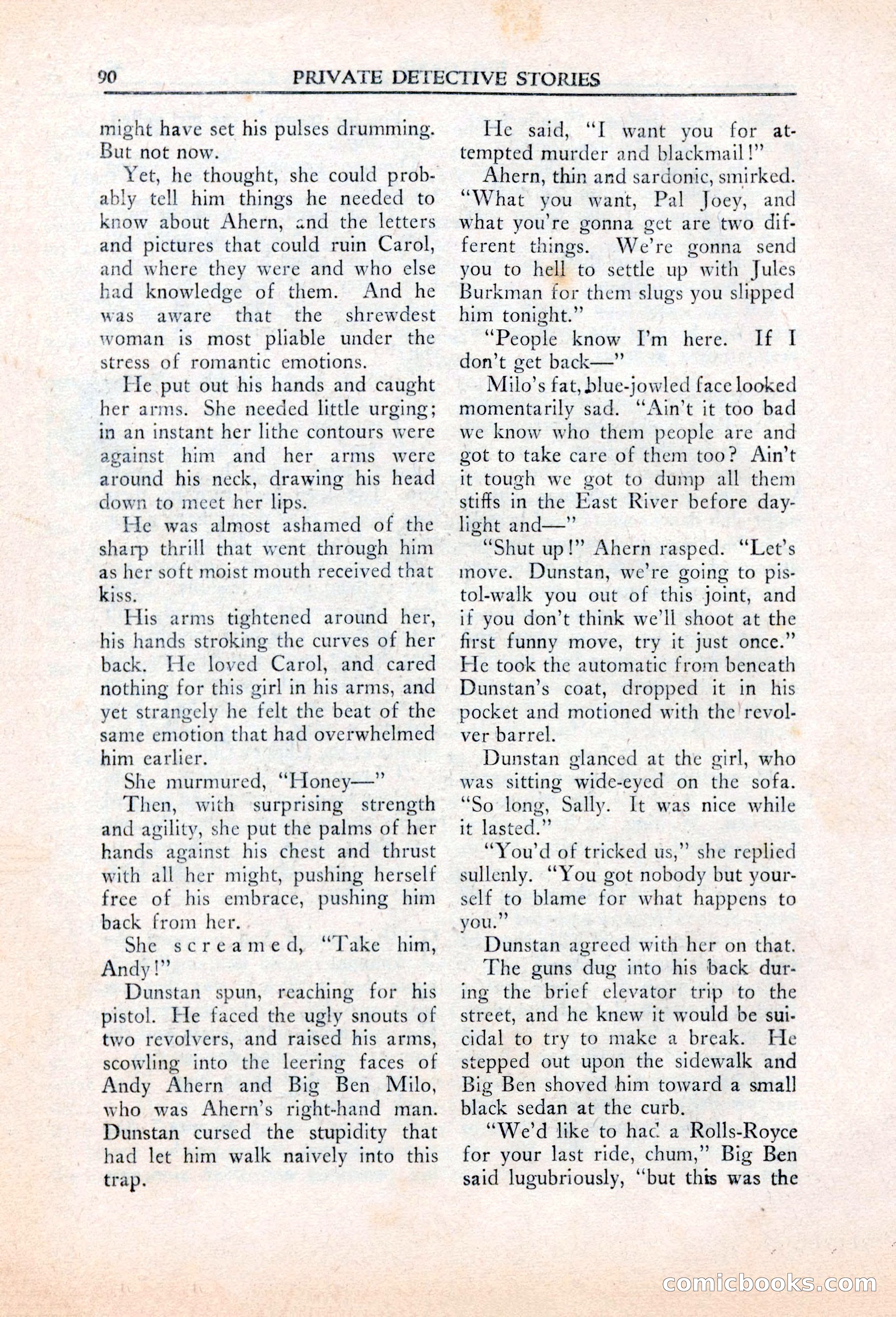 Private Detective Stories, March 1942 — page 92 of 132