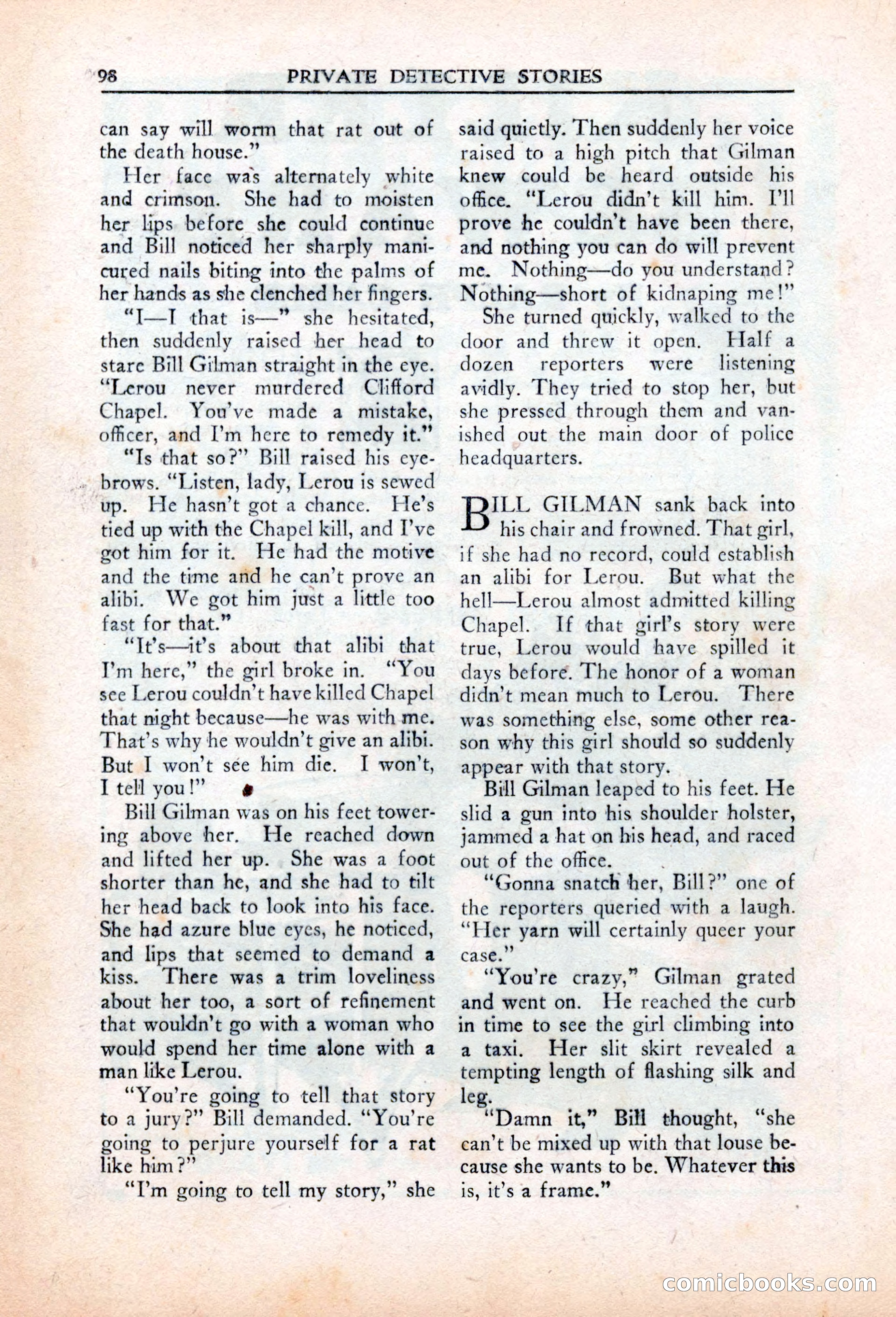 Private Detective Stories, March 1942 — page 100 of 132