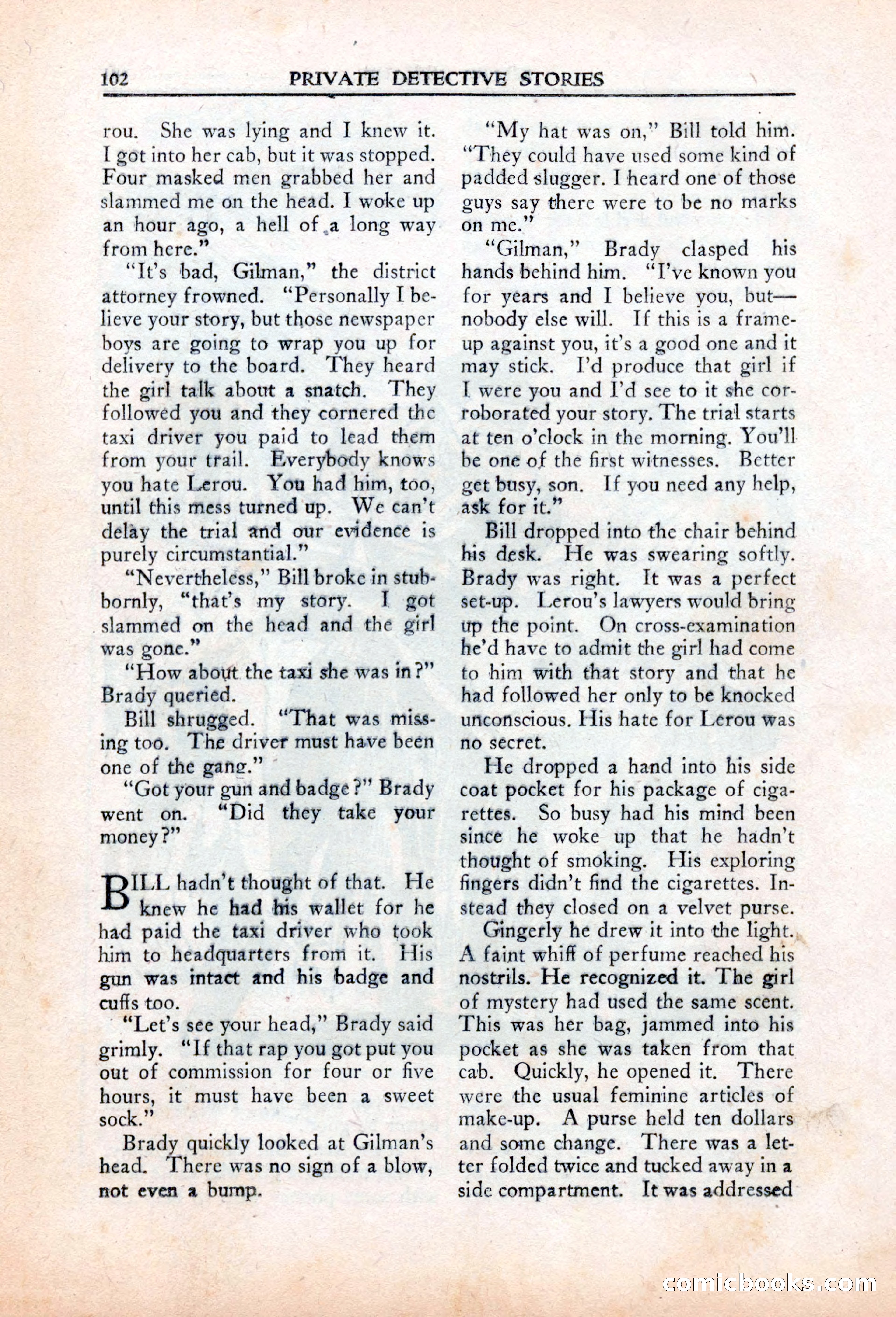 Private Detective Stories, March 1942 — page 104 of 132