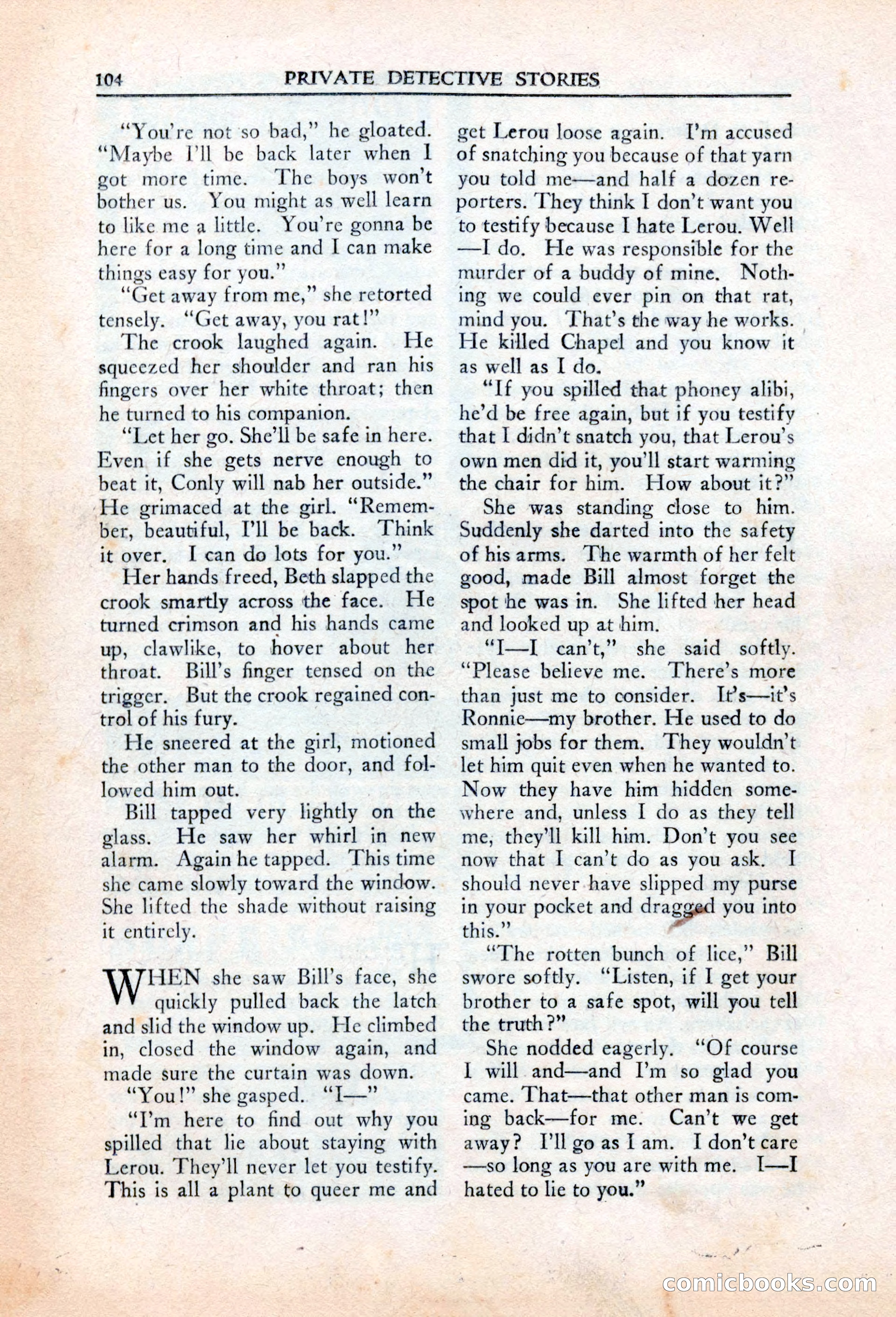 Private Detective Stories, March 1942 — page 106 of 132
