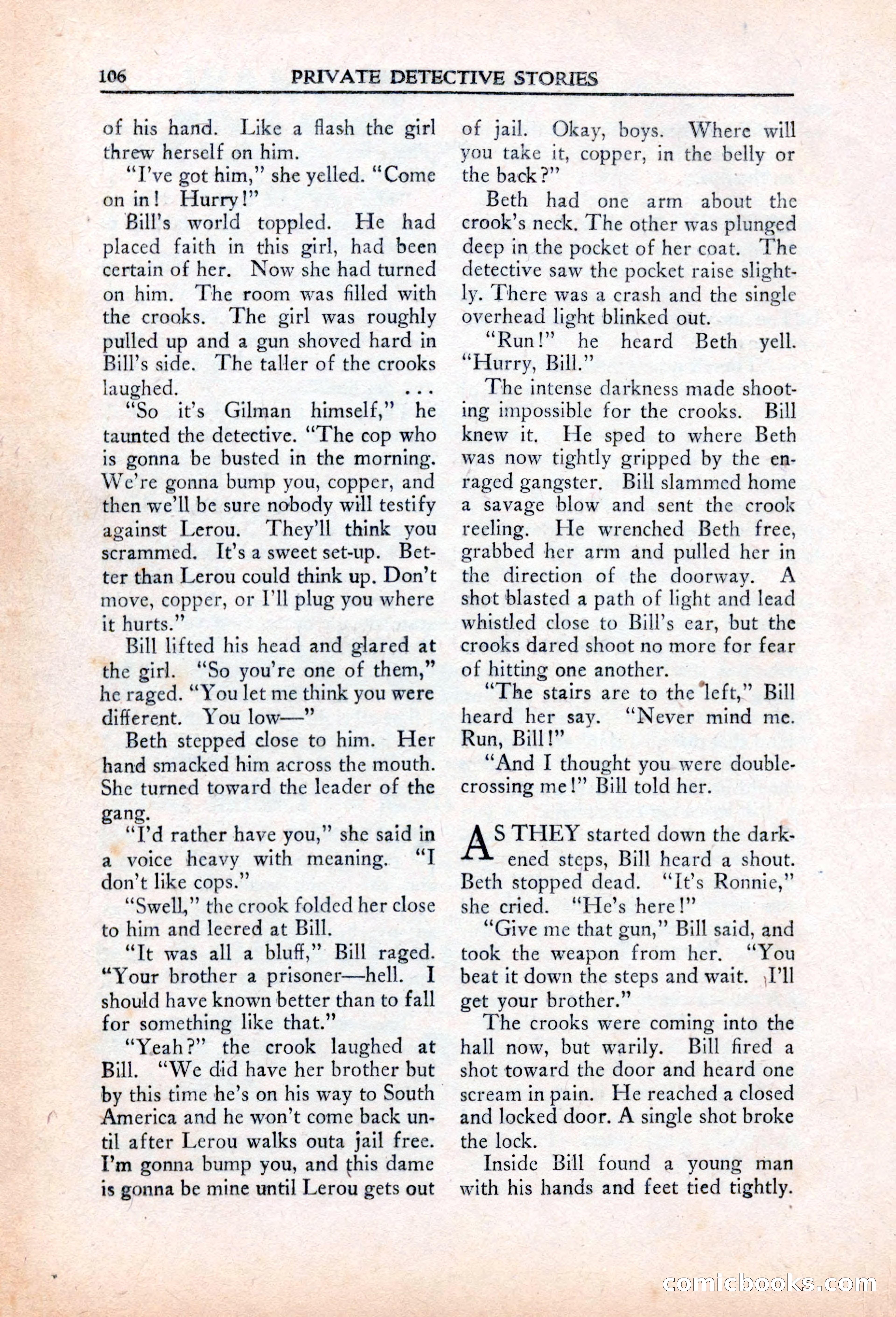 Private Detective Stories, March 1942 — page 108 of 132