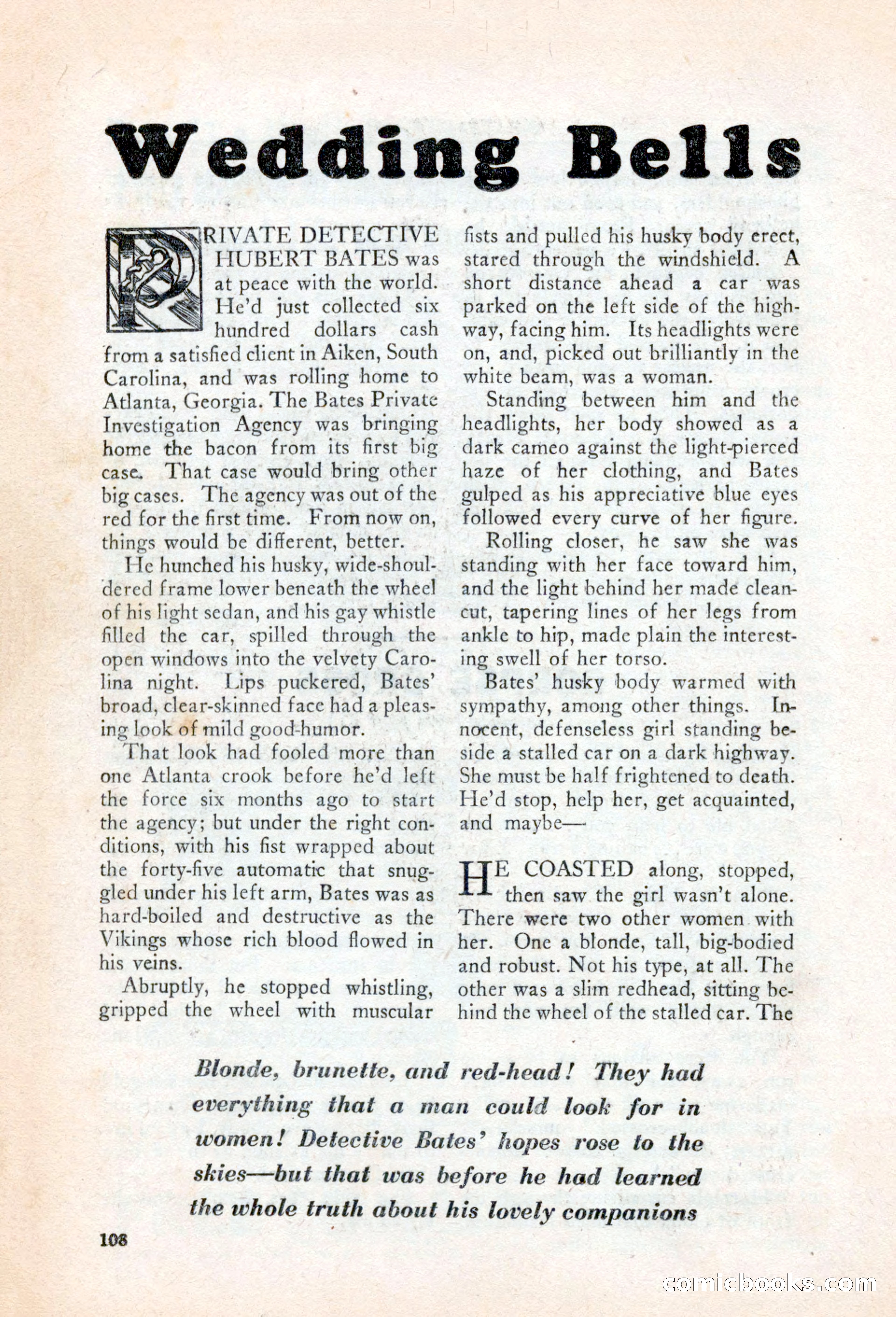 Private Detective Stories, March 1942 — page 110 of 132