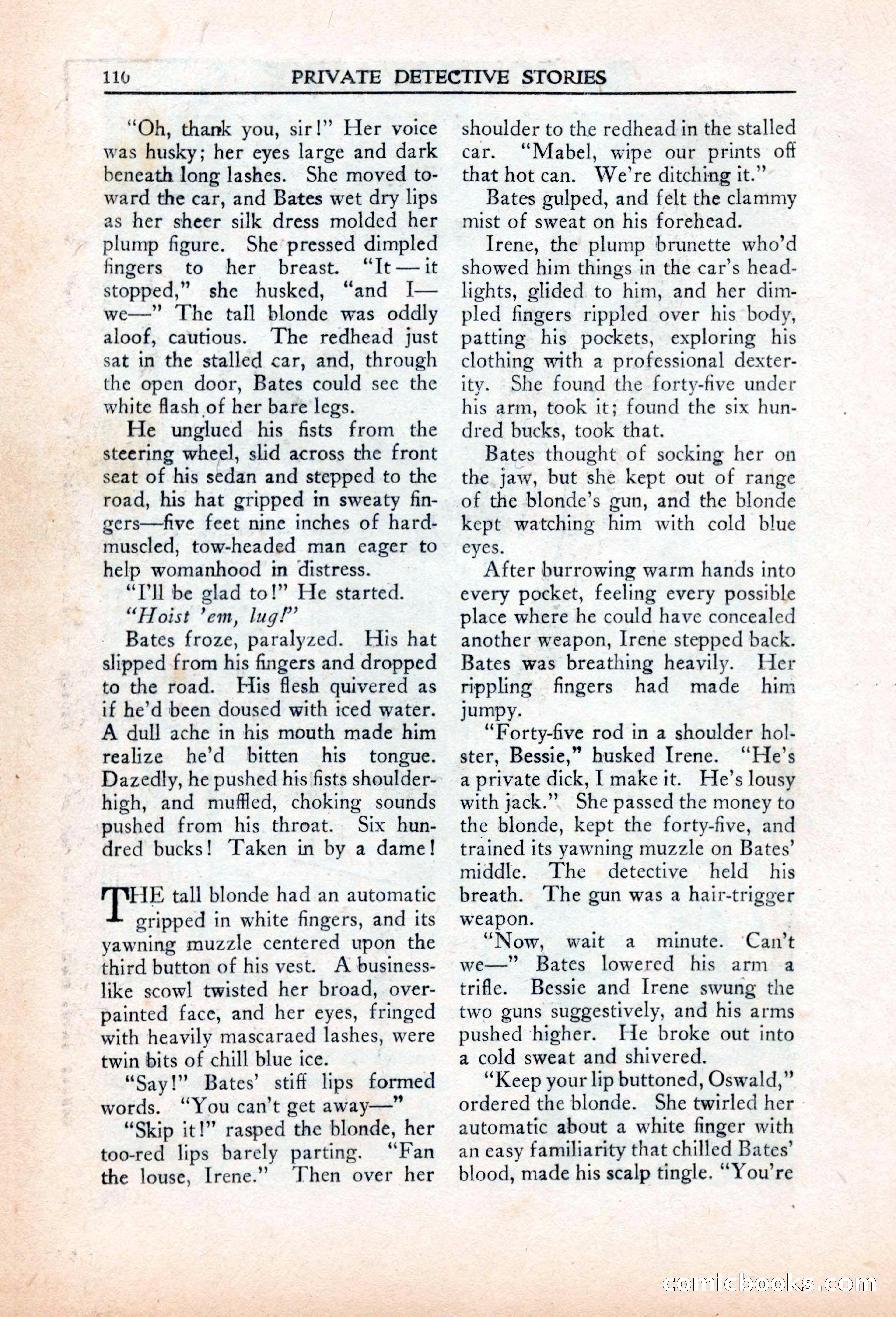 Private Detective Stories, March 1942 — page 112 of 132
