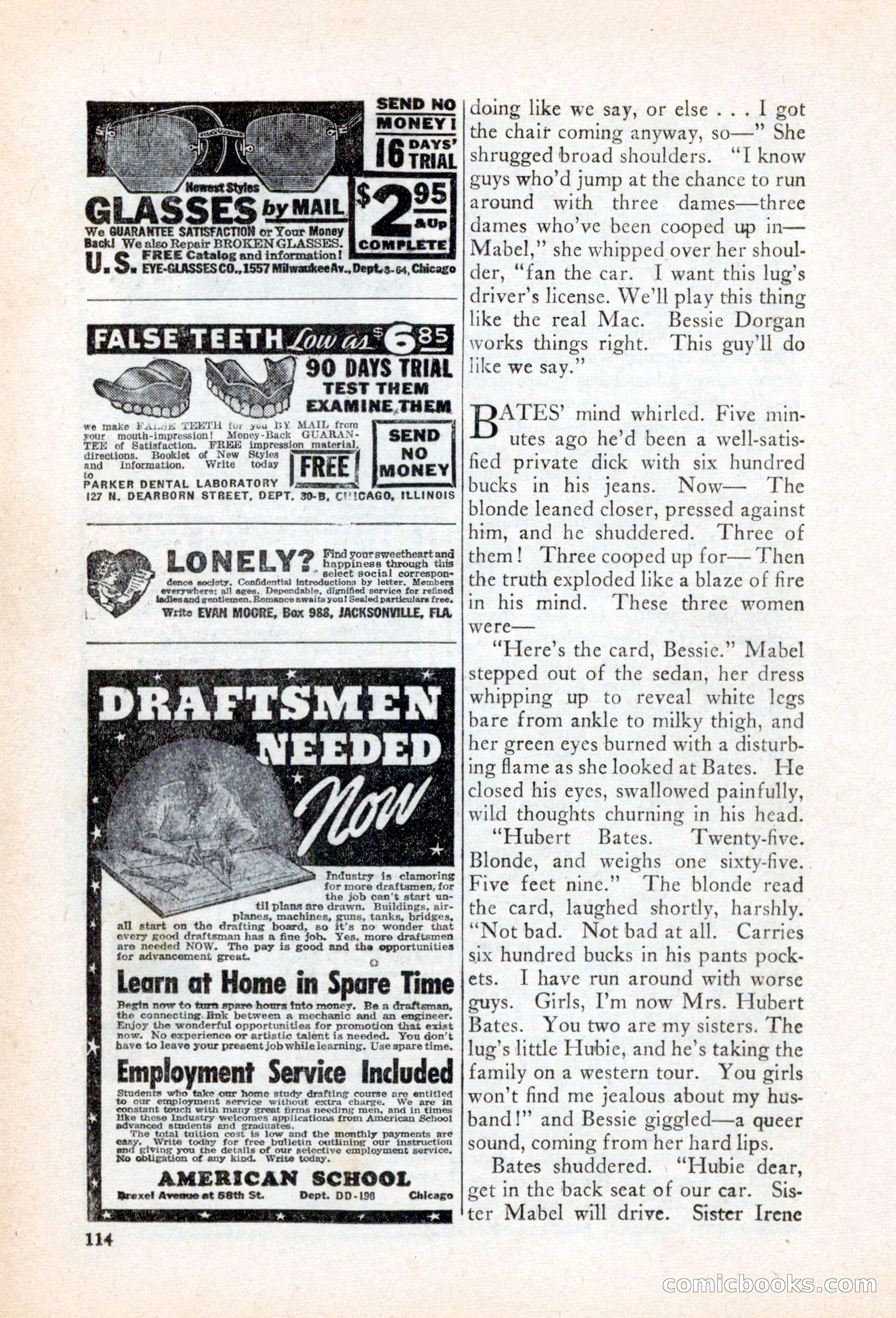 Private Detective Stories, March 1942 — page 116 of 132