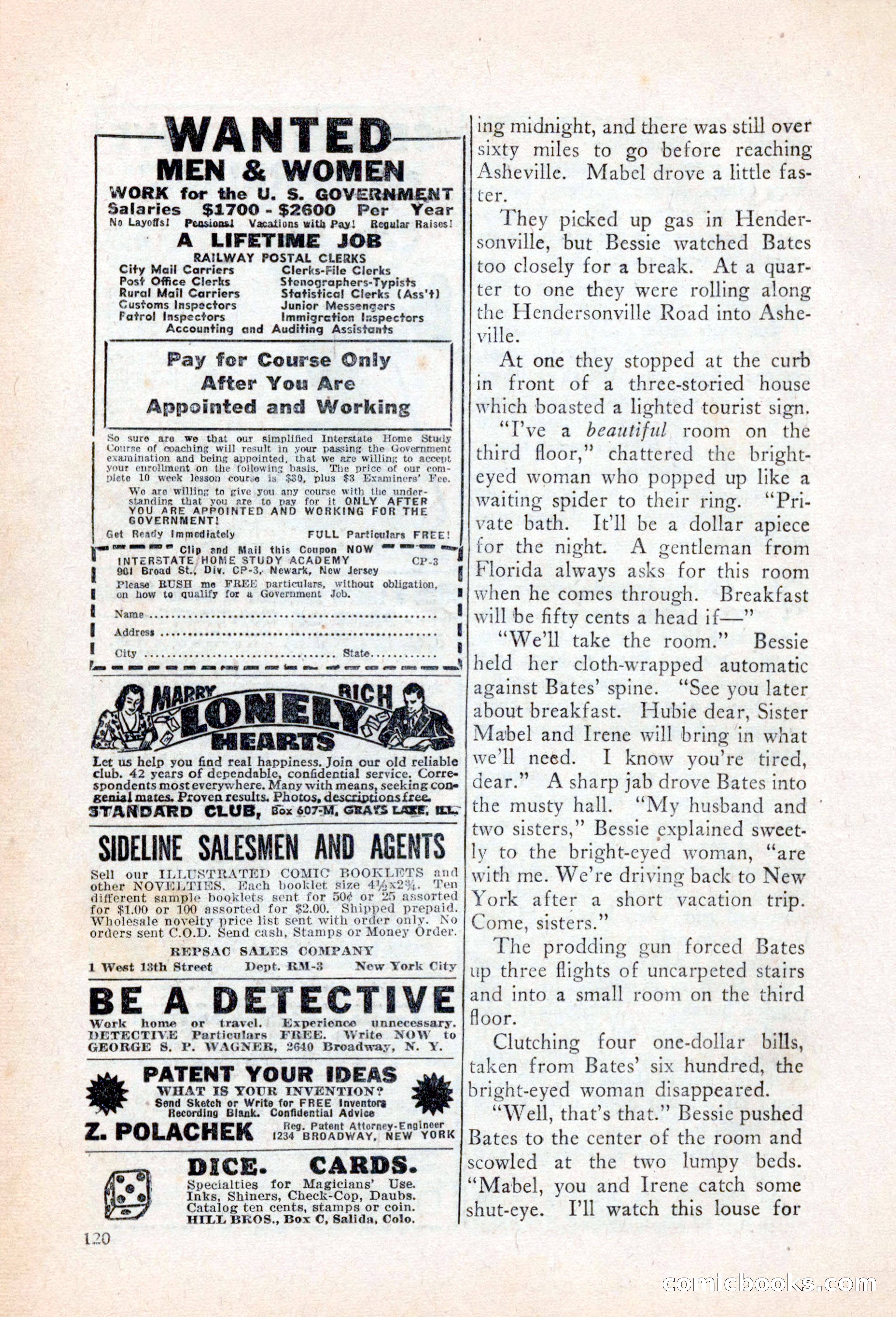 Private Detective Stories, March 1942 — page 122 of 132