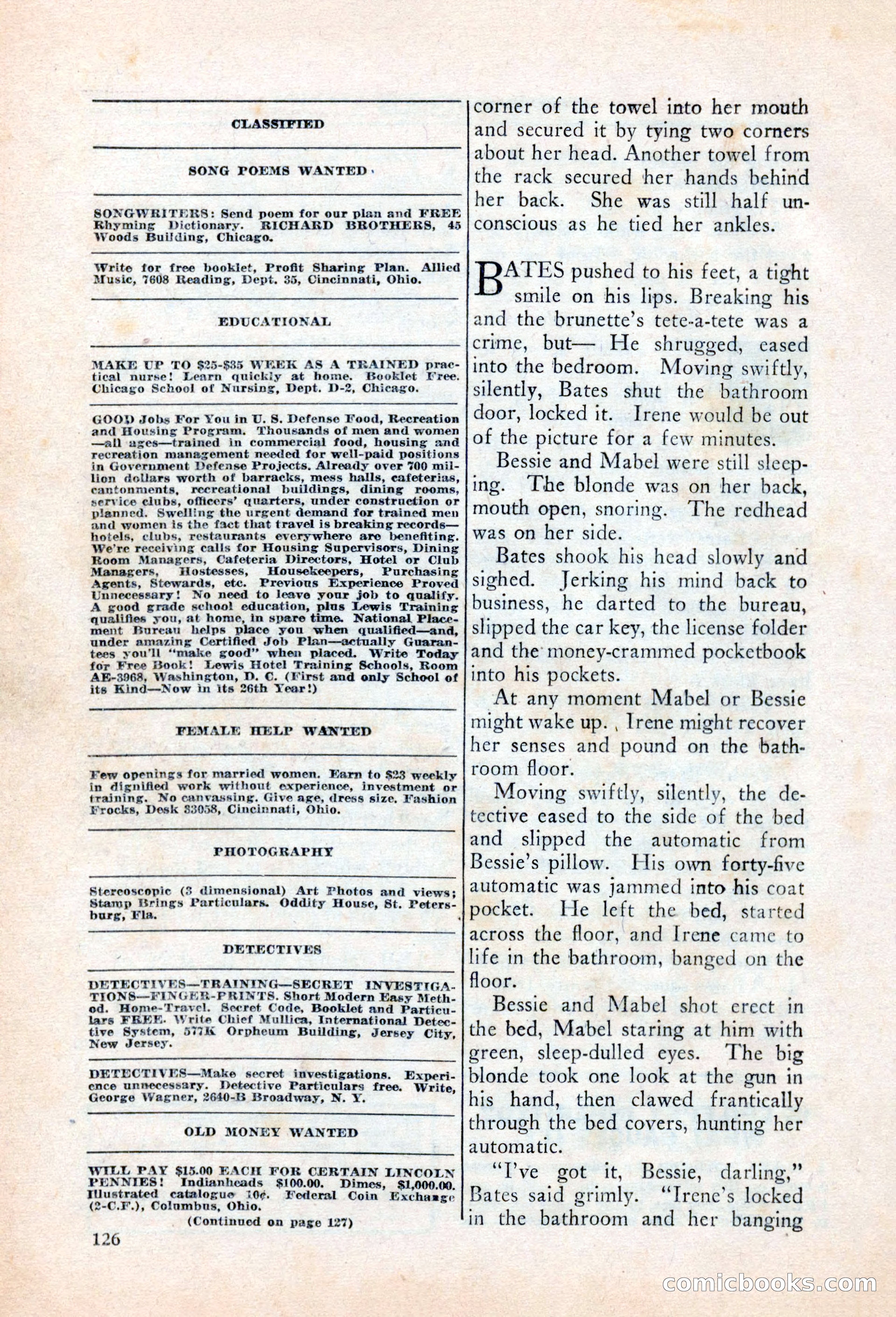 Private Detective Stories, March 1942 — page 128 of 132