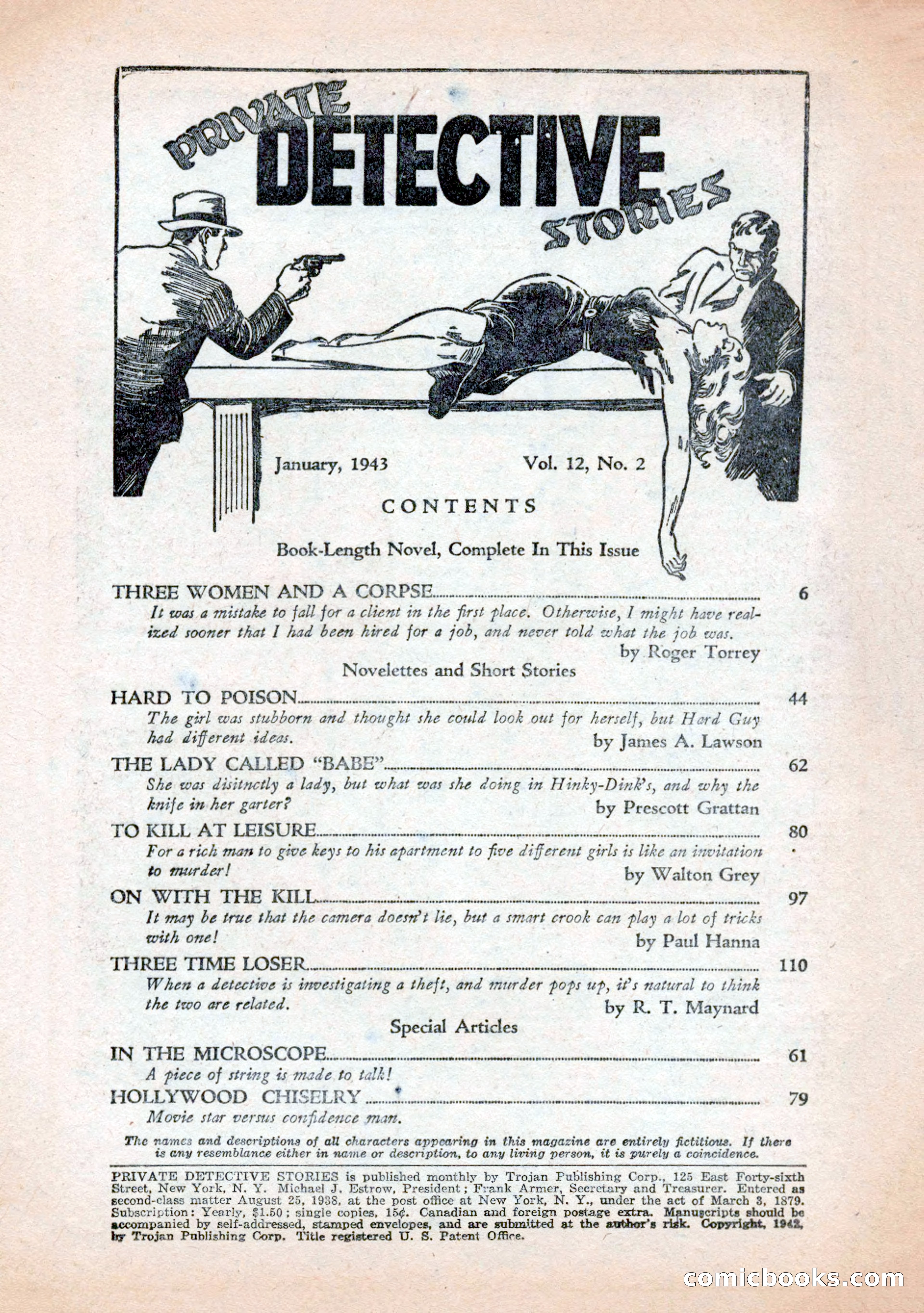 Private Detective Stories, January 1943 — page 4 of 132