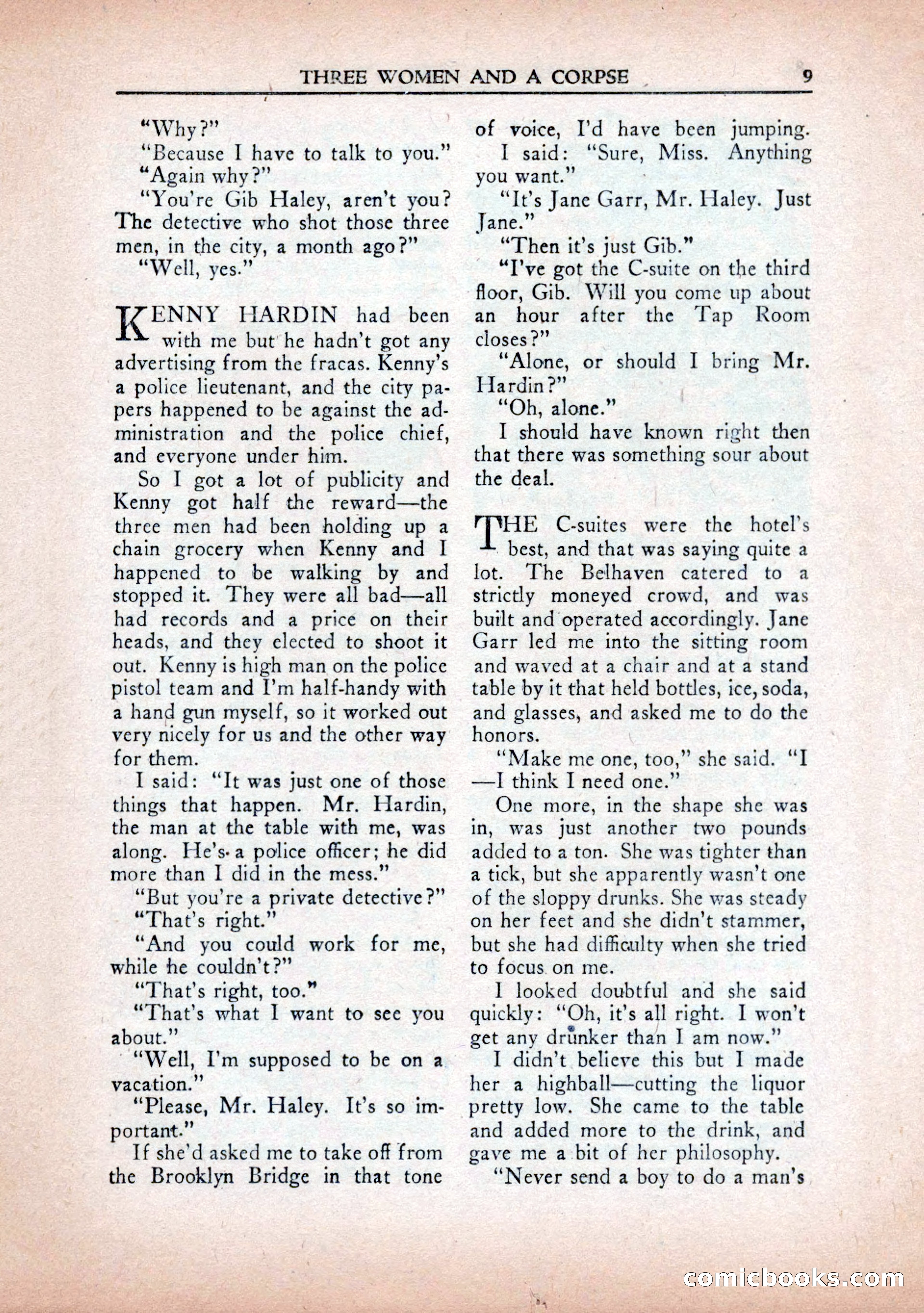 Private Detective Stories, January 1943 — page 11 of 132