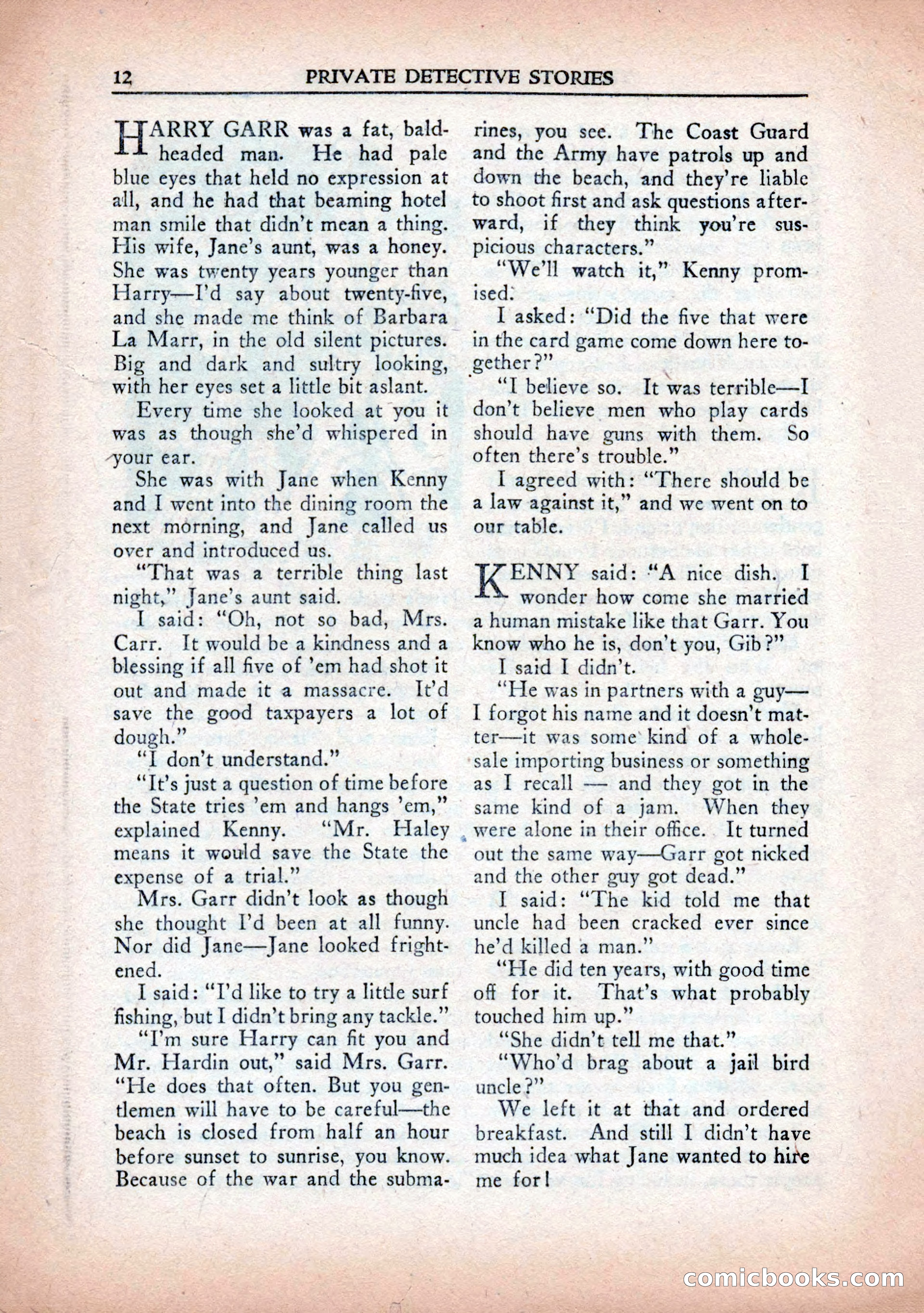 Private Detective Stories, January 1943 — page 14 of 132