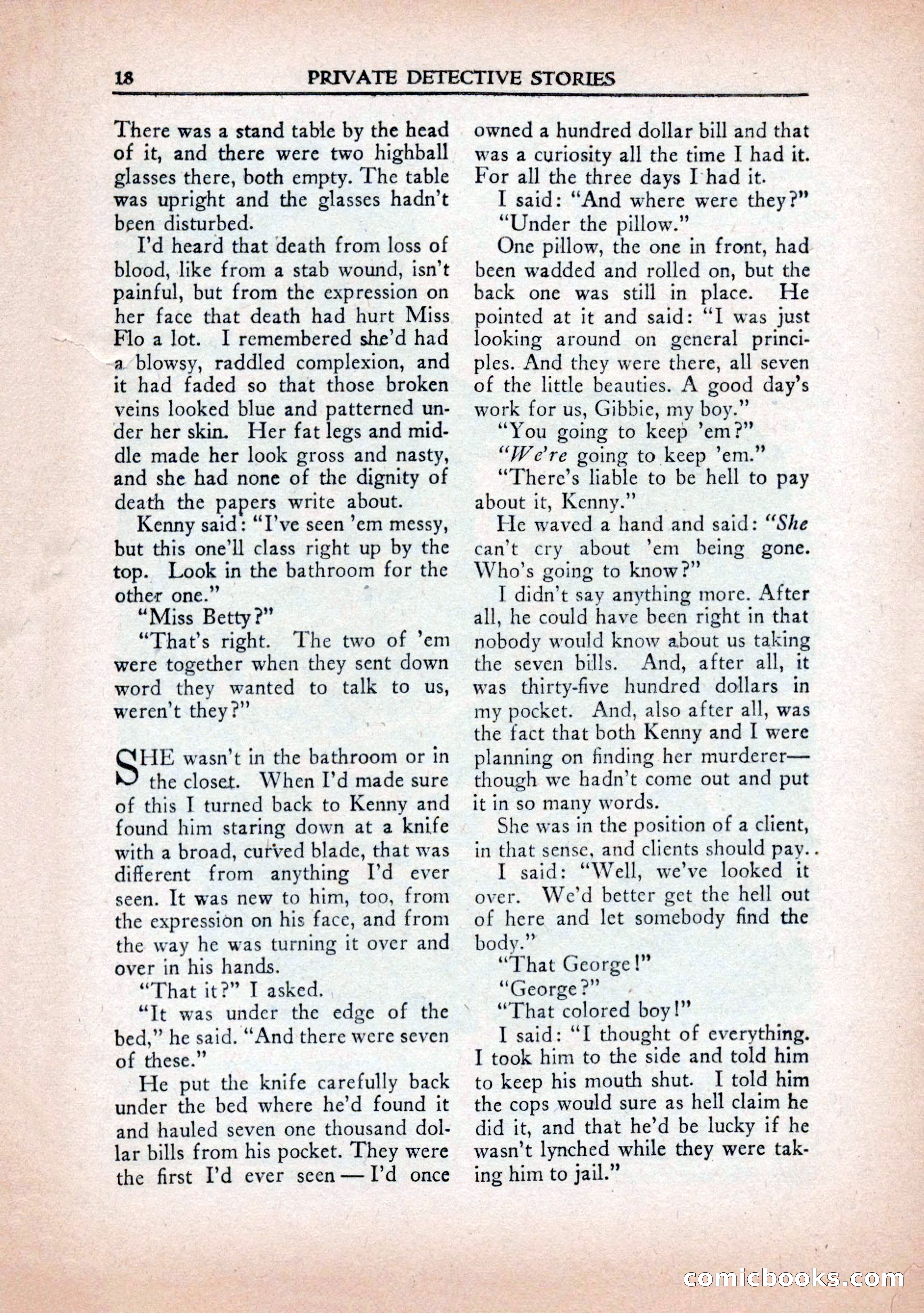 Private Detective Stories, January 1943 — page 20 of 132