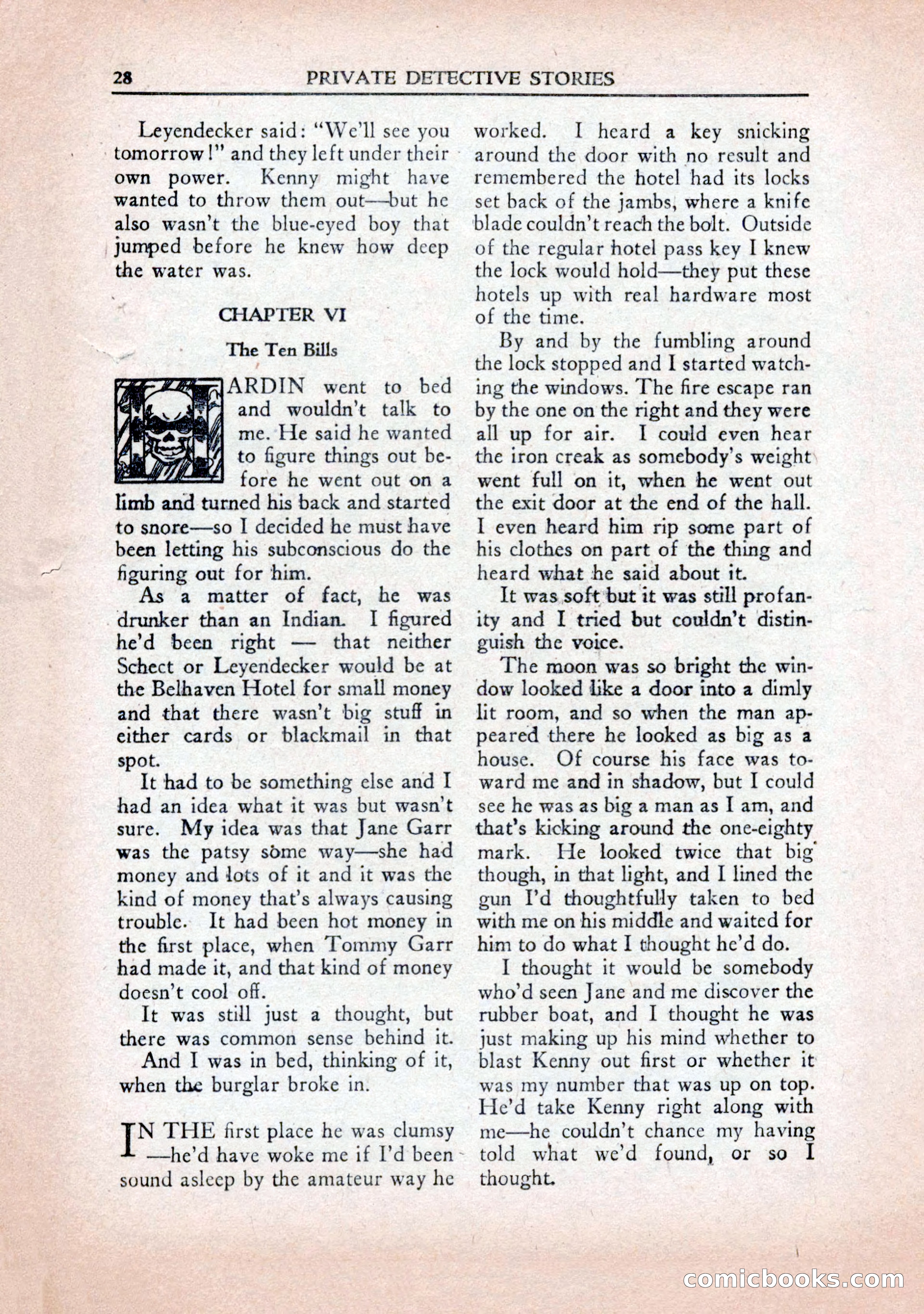 Private Detective Stories, January 1943 — page 30 of 132