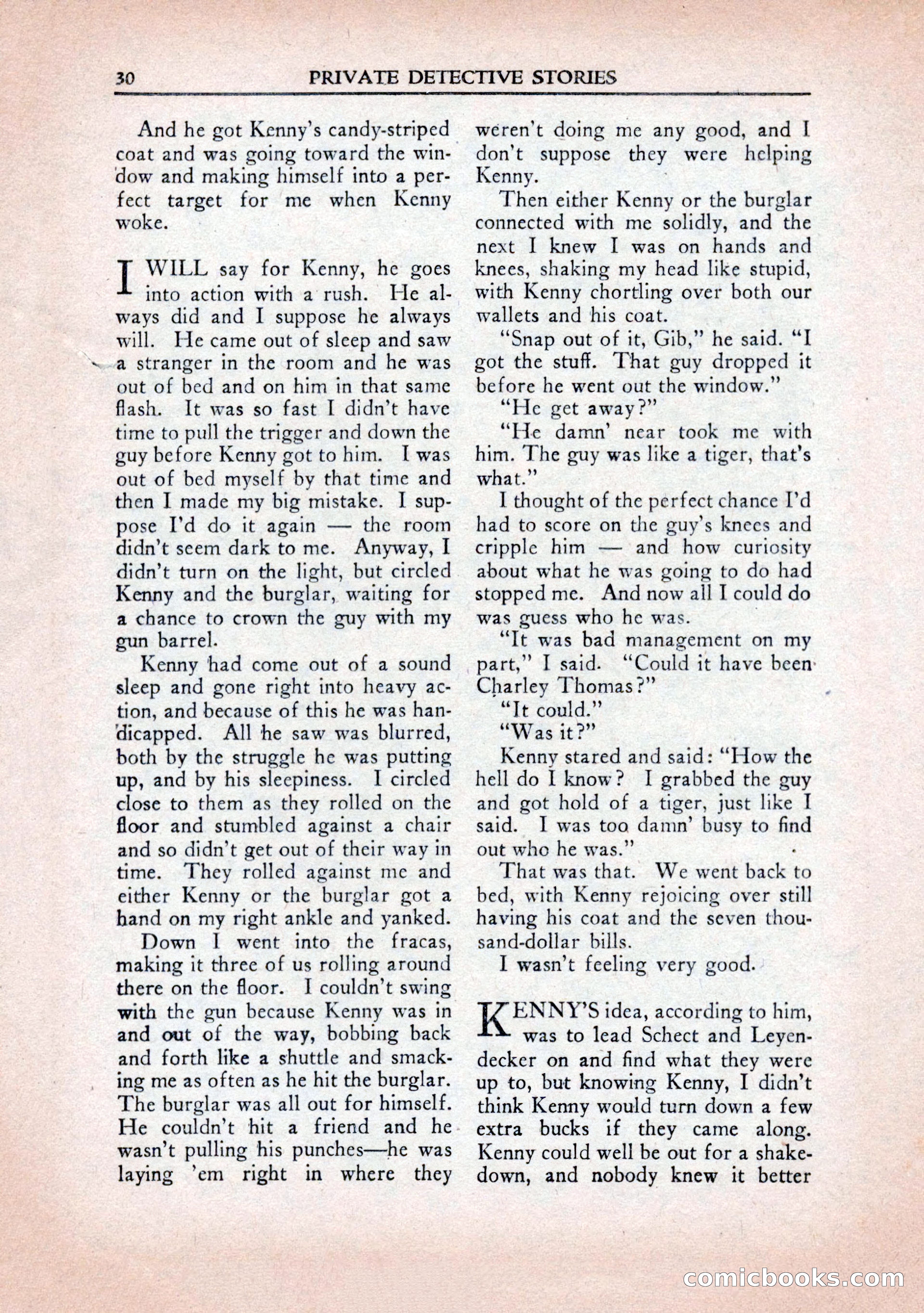 Private Detective Stories, January 1943 — page 32 of 132