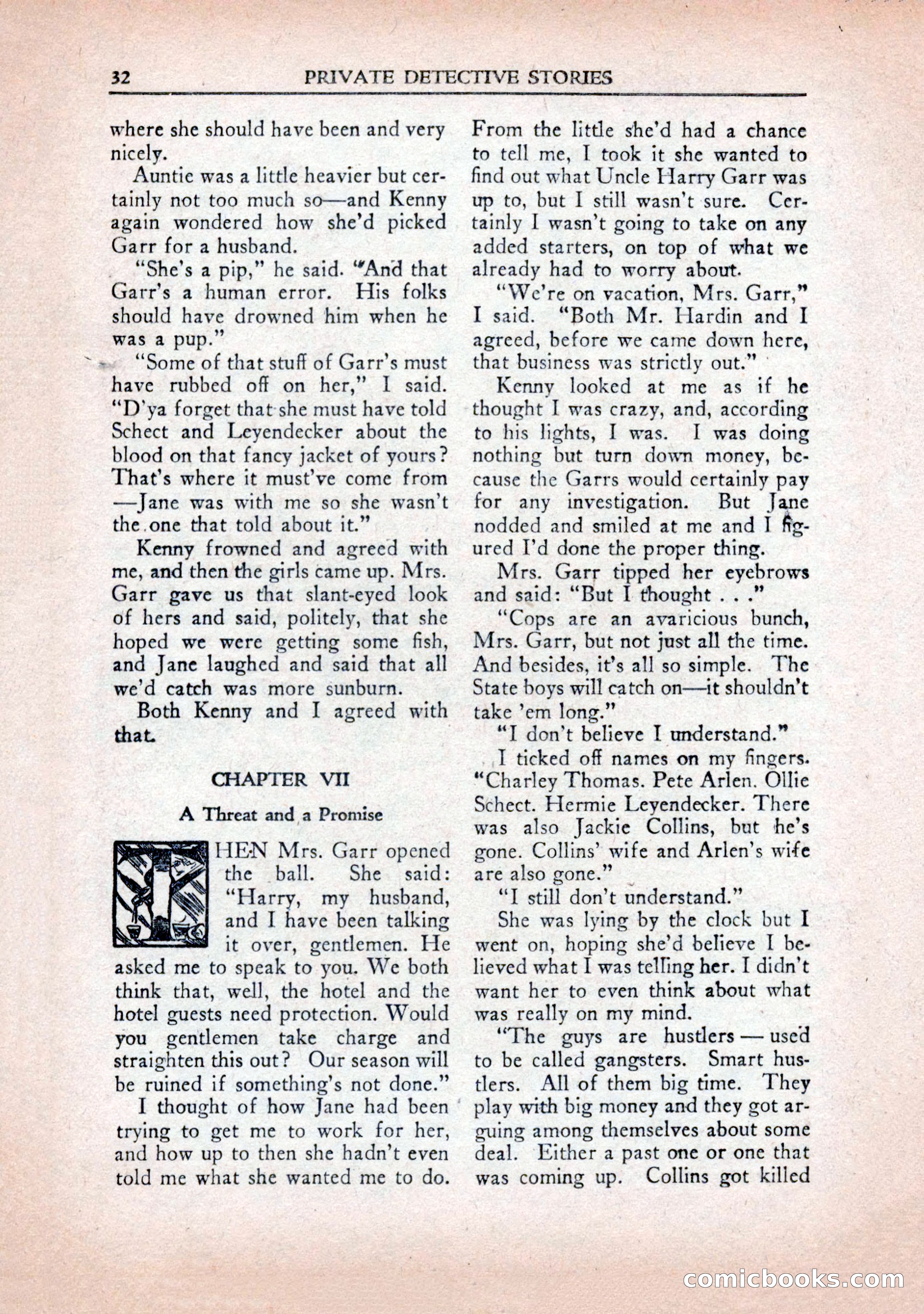 Private Detective Stories, January 1943 — page 34 of 132