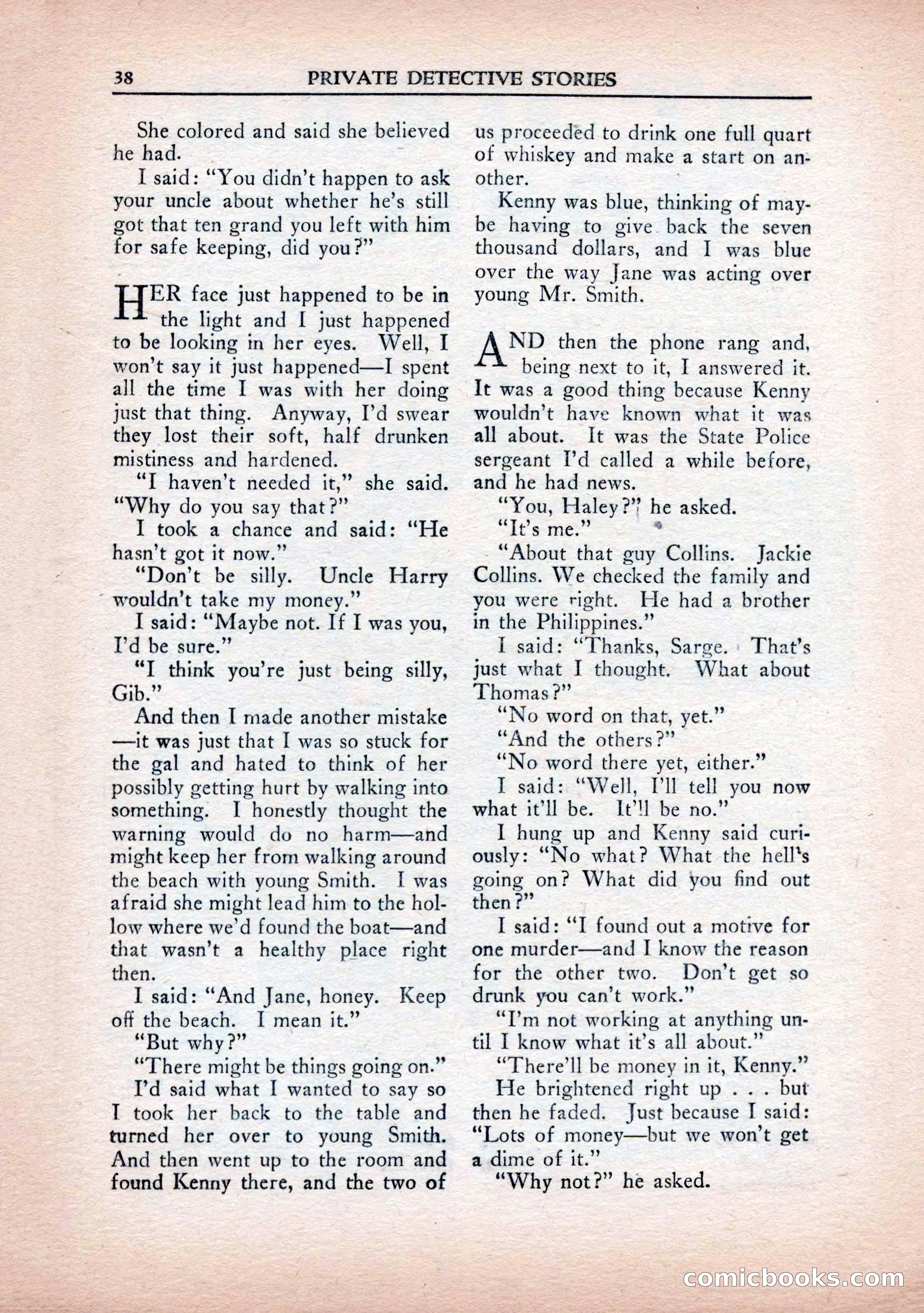 Private Detective Stories, January 1943 — page 40 of 132