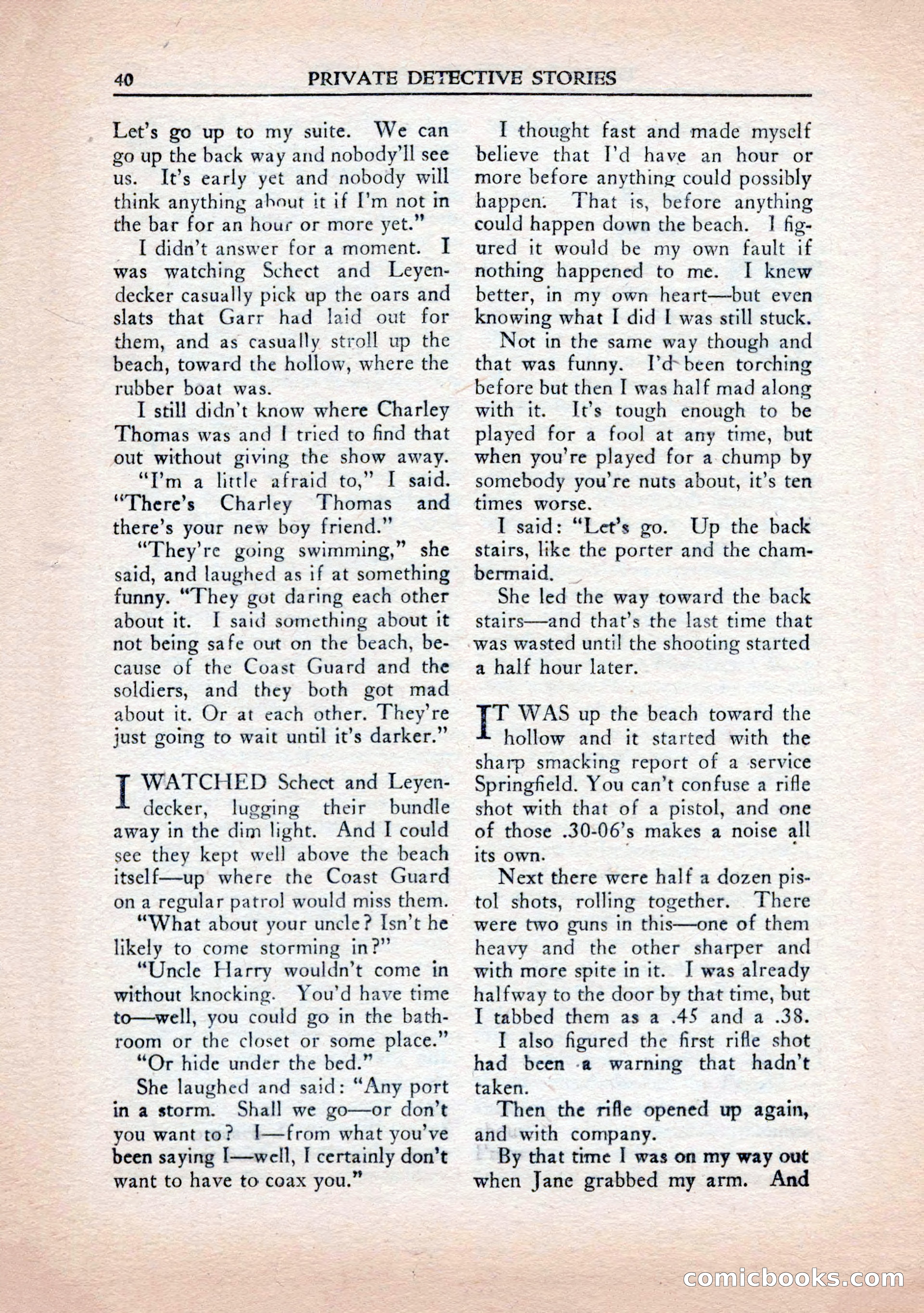 Private Detective Stories, January 1943 — page 42 of 132