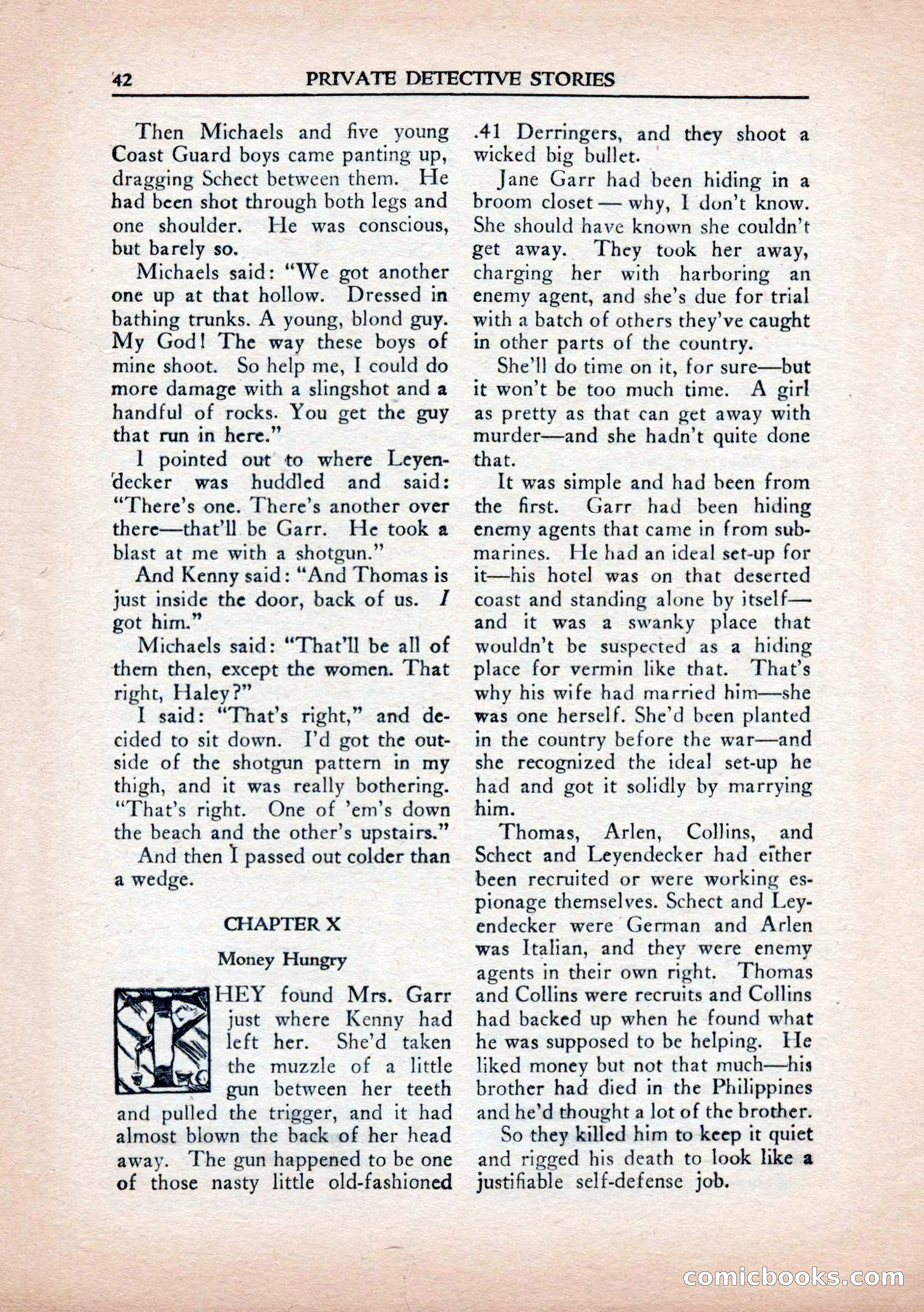 Private Detective Stories, January 1943 — page 44 of 132