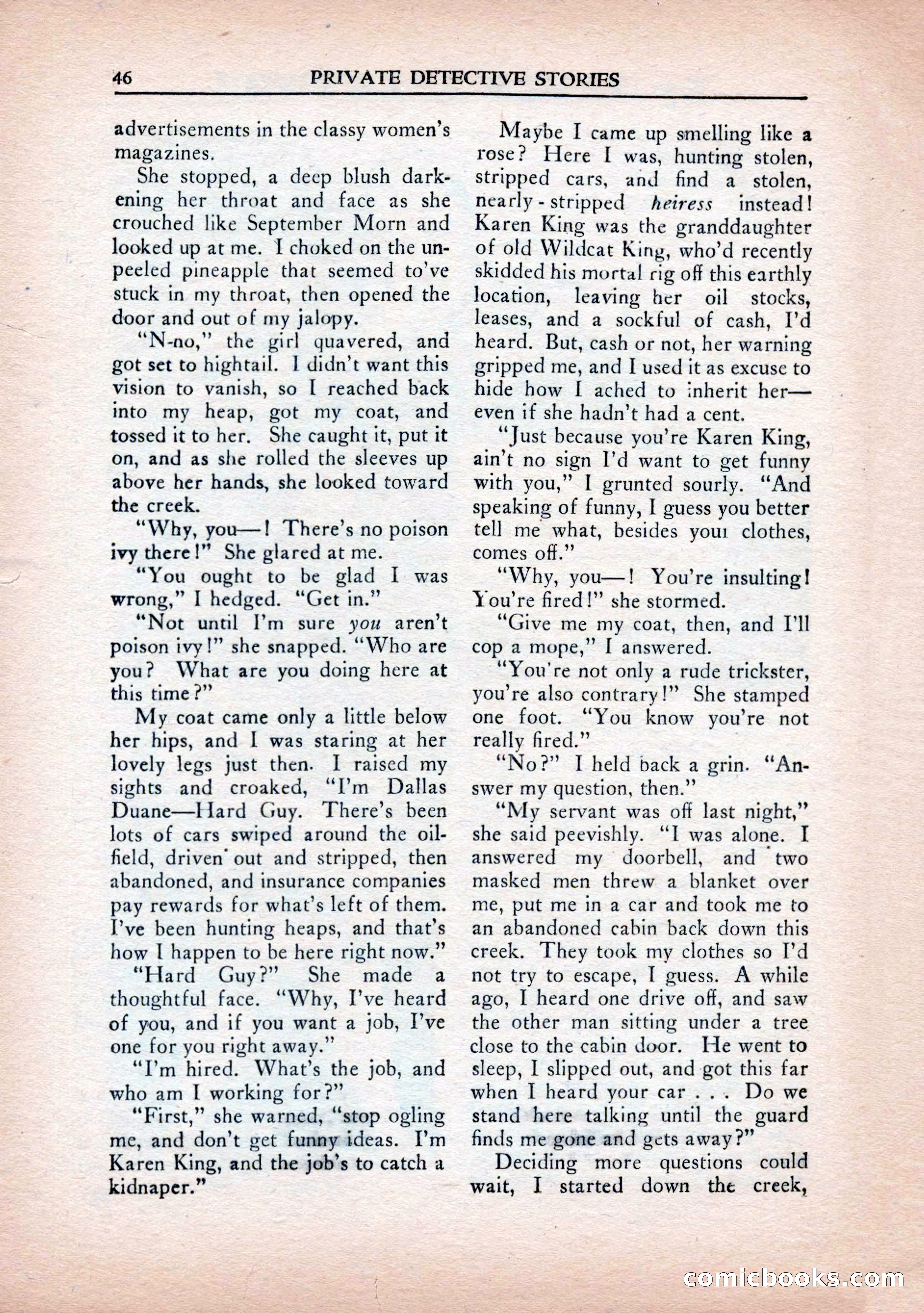 Private Detective Stories, January 1943 — page 48 of 132