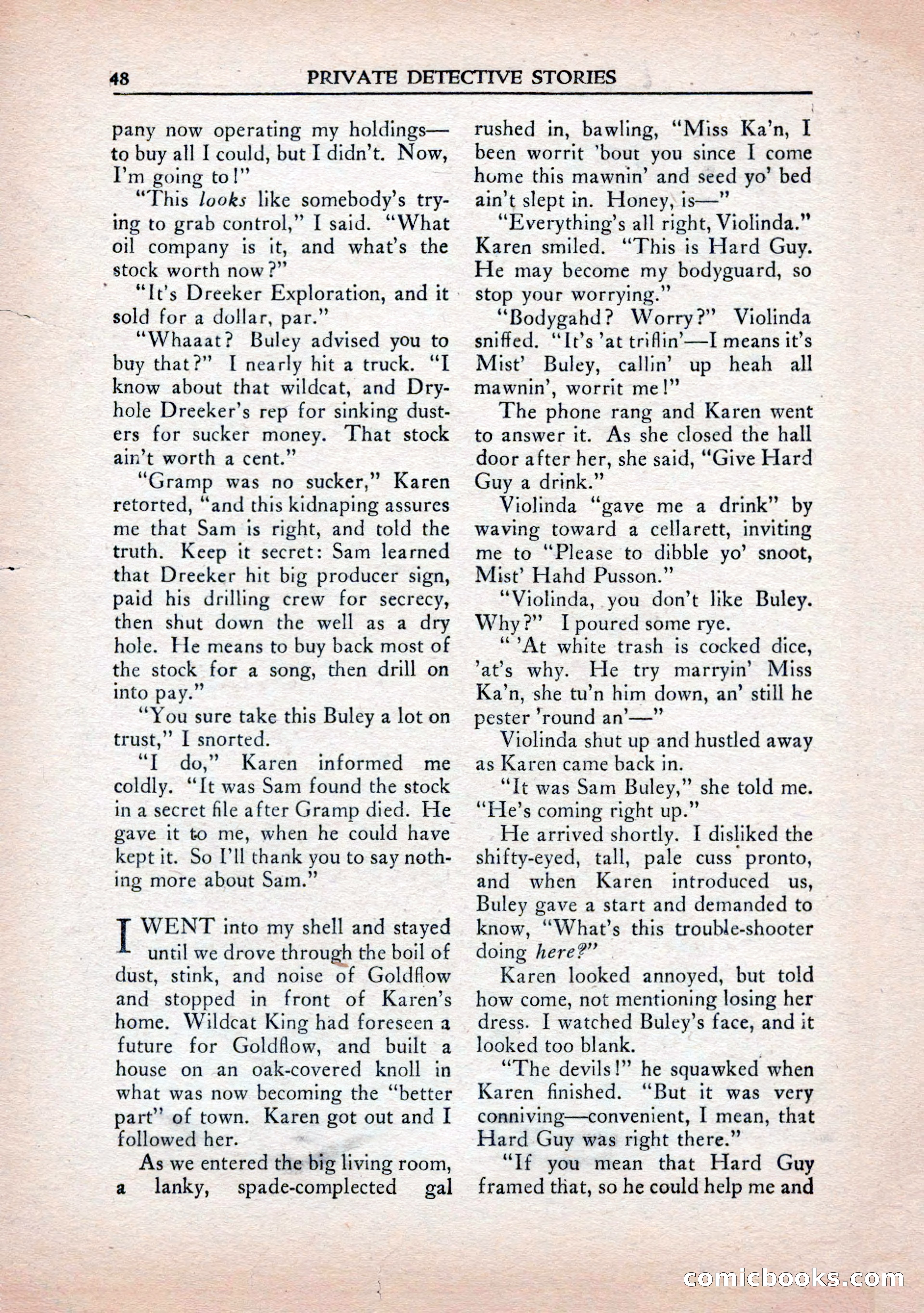 Private Detective Stories, January 1943 — page 50 of 132