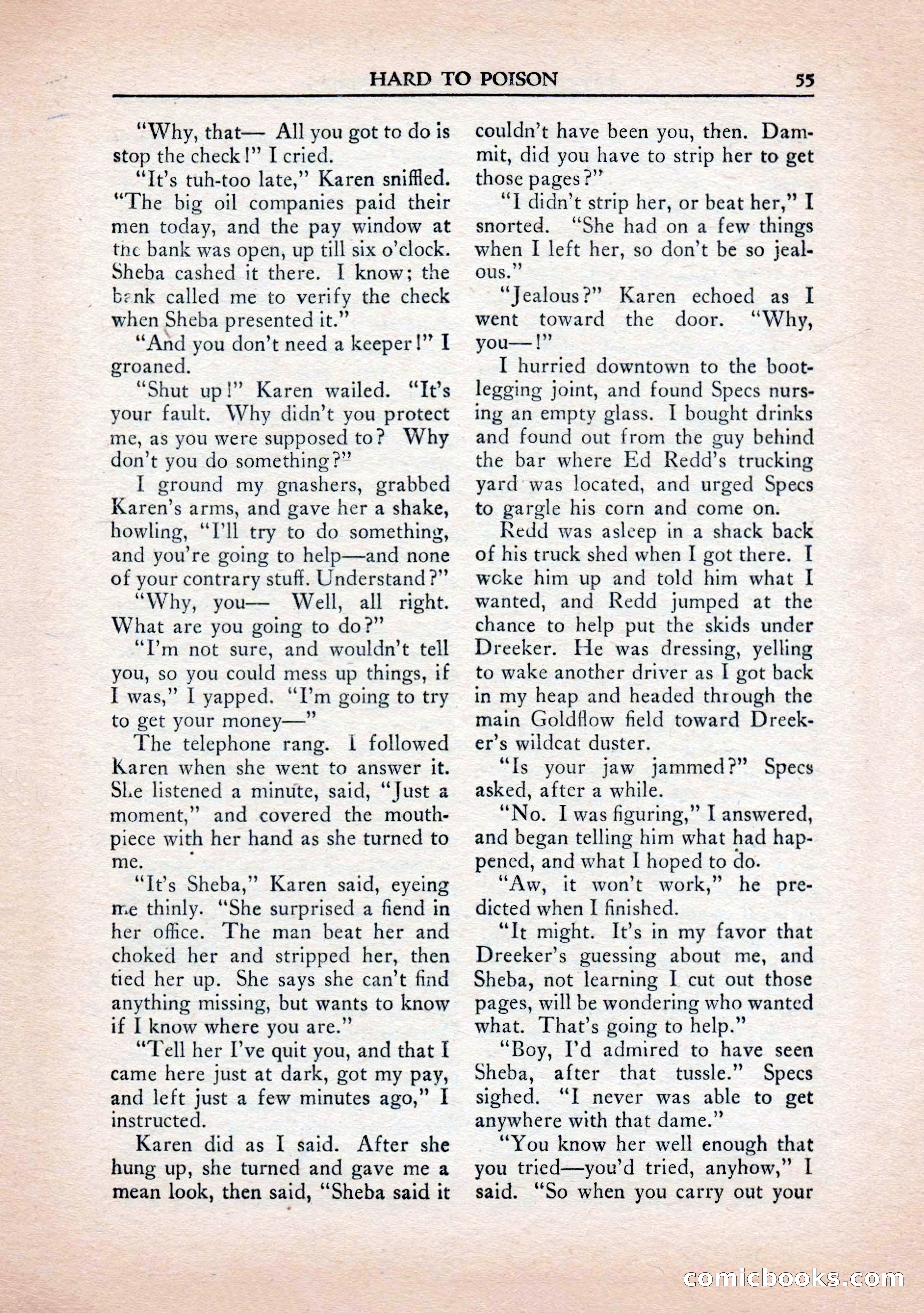 Private Detective Stories, January 1943 — page 57 of 132