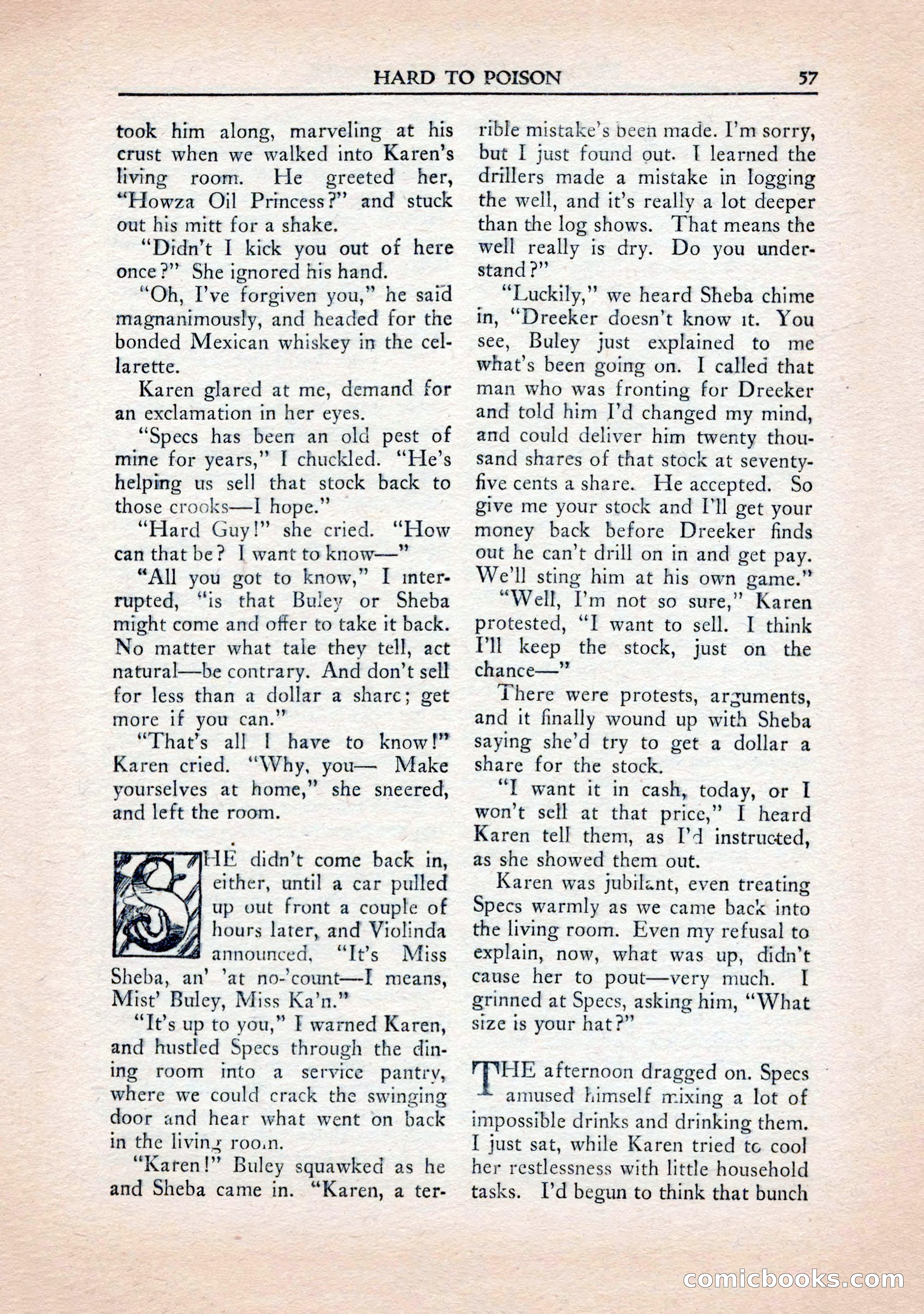 Private Detective Stories, January 1943 — page 59 of 132