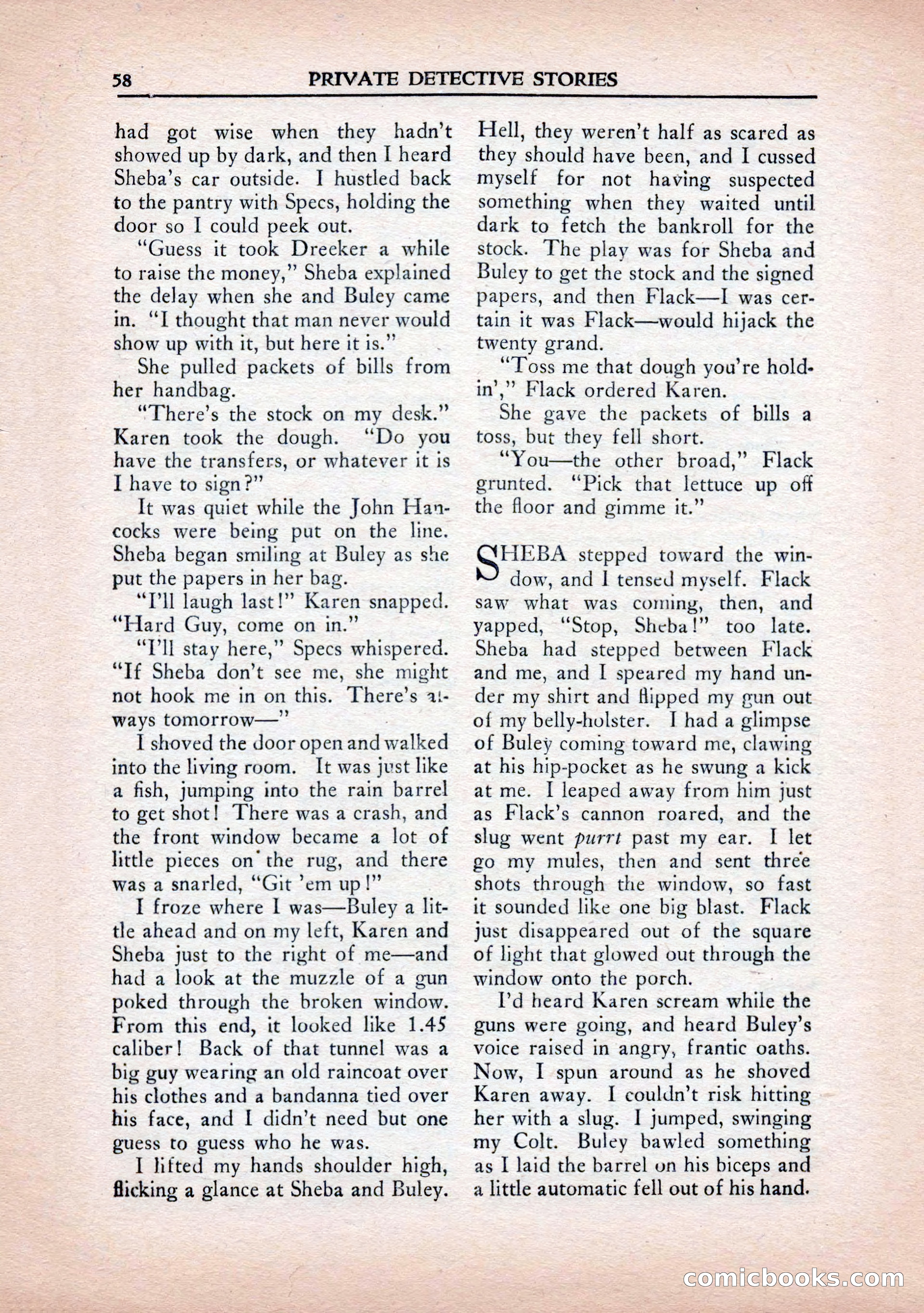 Private Detective Stories, January 1943 — page 60 of 132