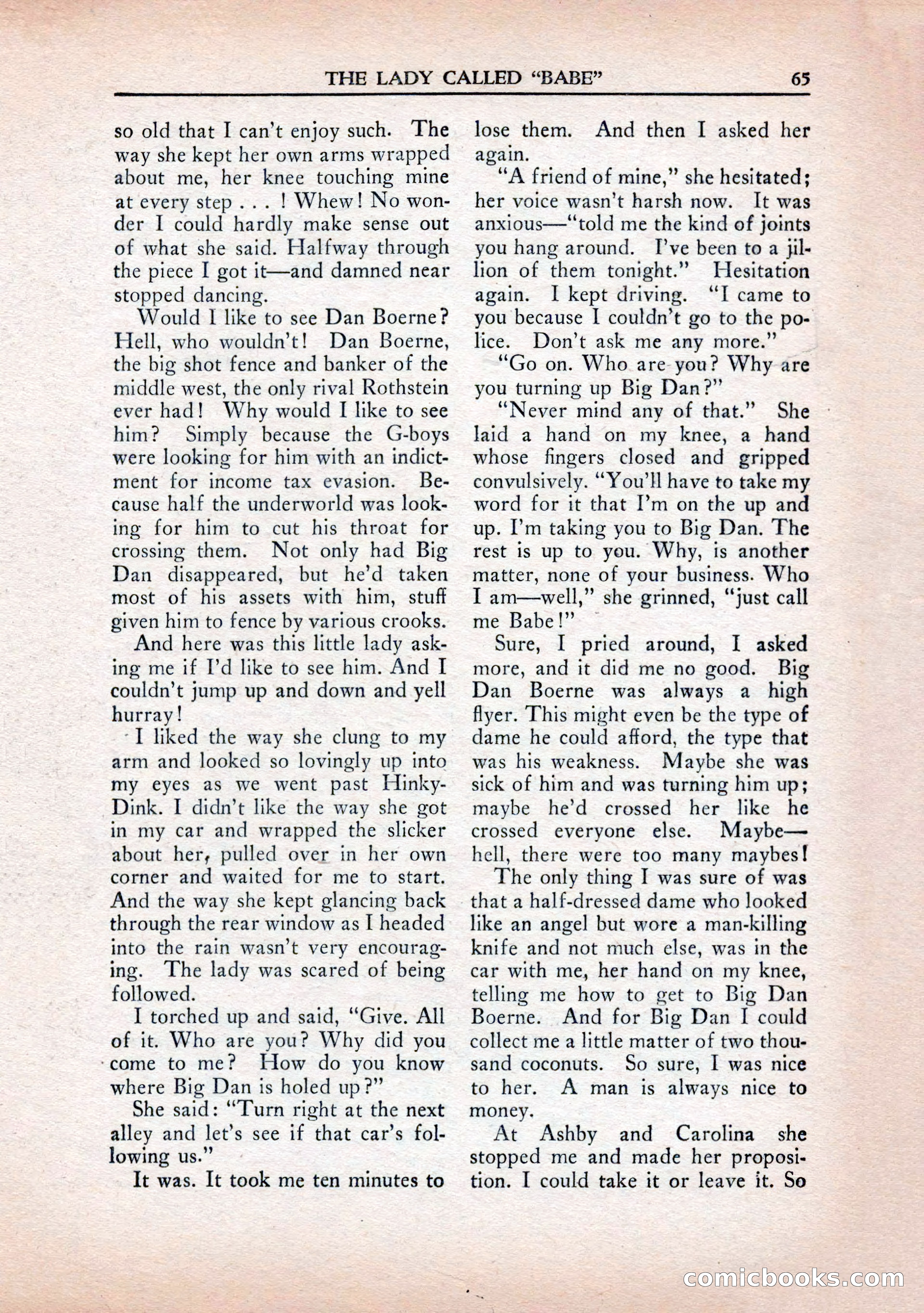 Private Detective Stories, January 1943 — page 67 of 132