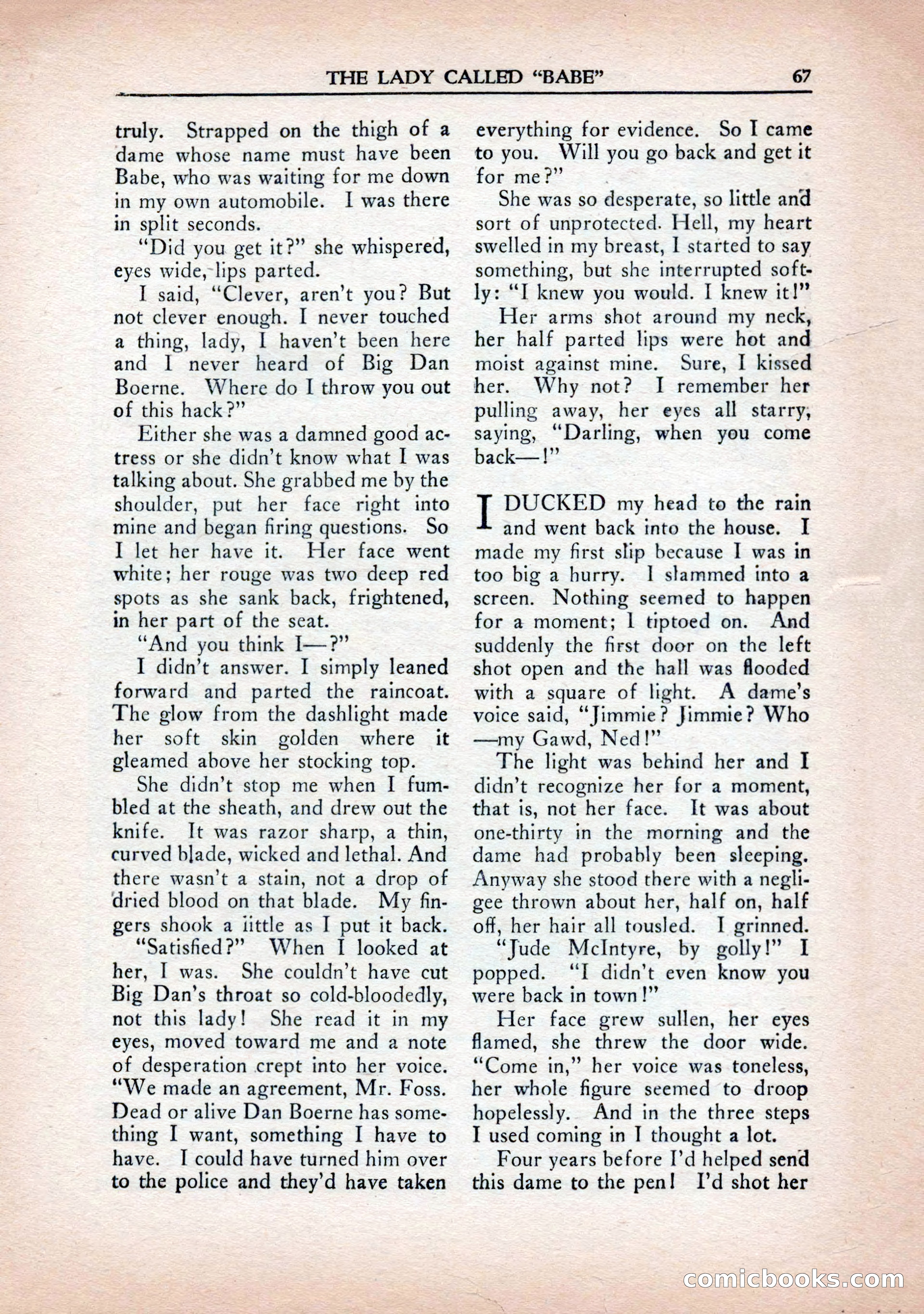 Private Detective Stories, January 1943 — page 69 of 132
