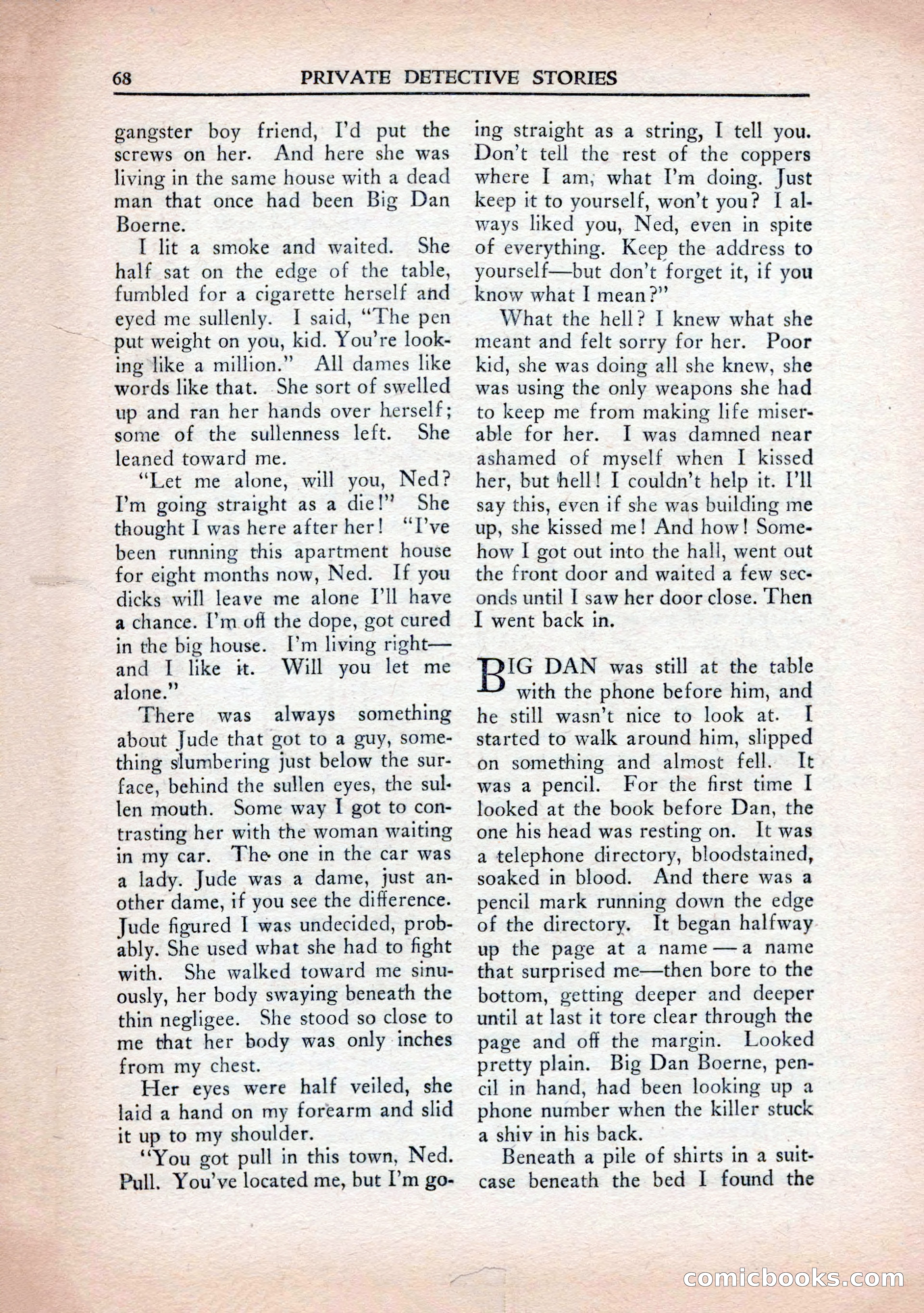 Private Detective Stories, January 1943 — page 70 of 132