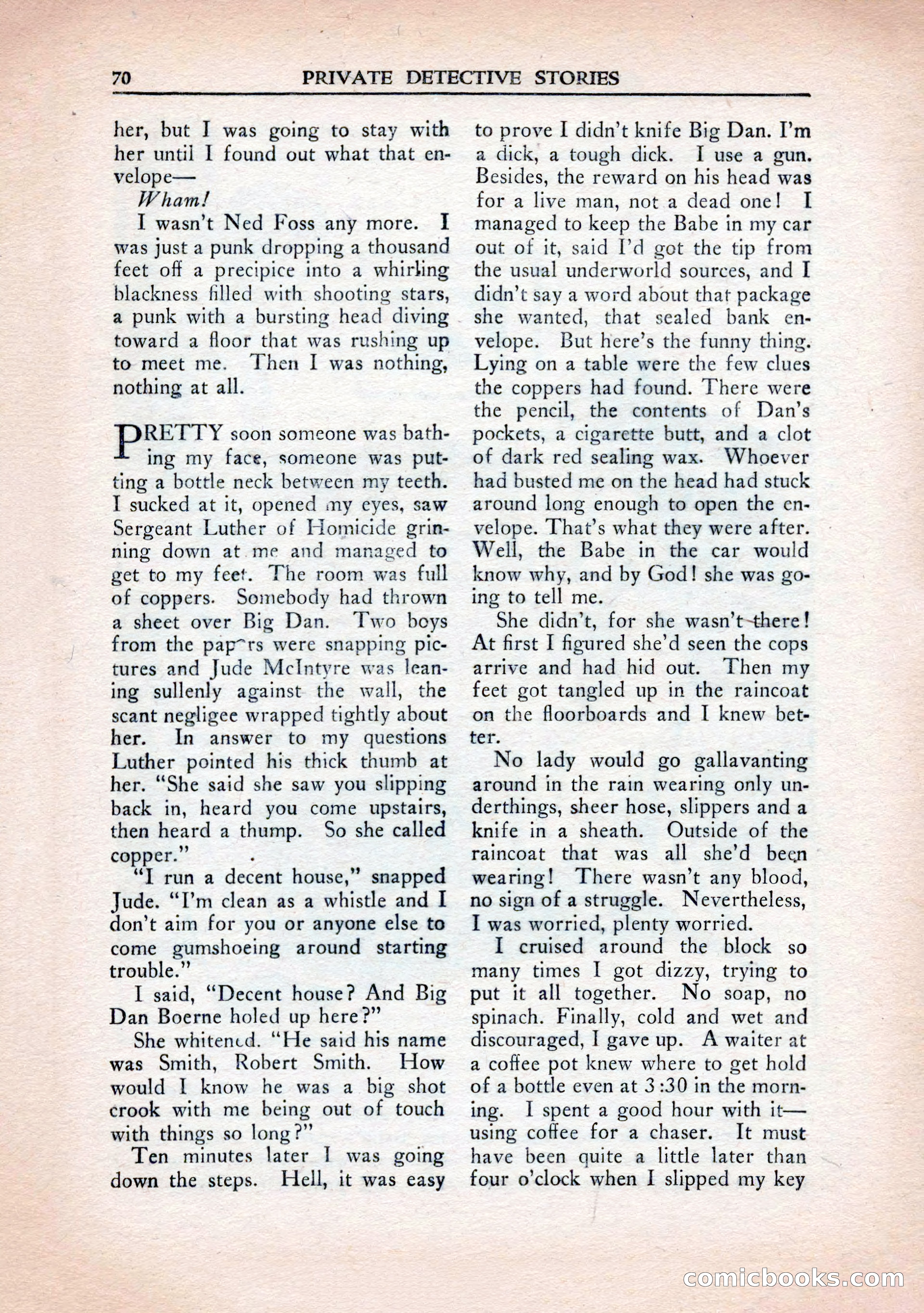 Private Detective Stories, January 1943 — page 72 of 132